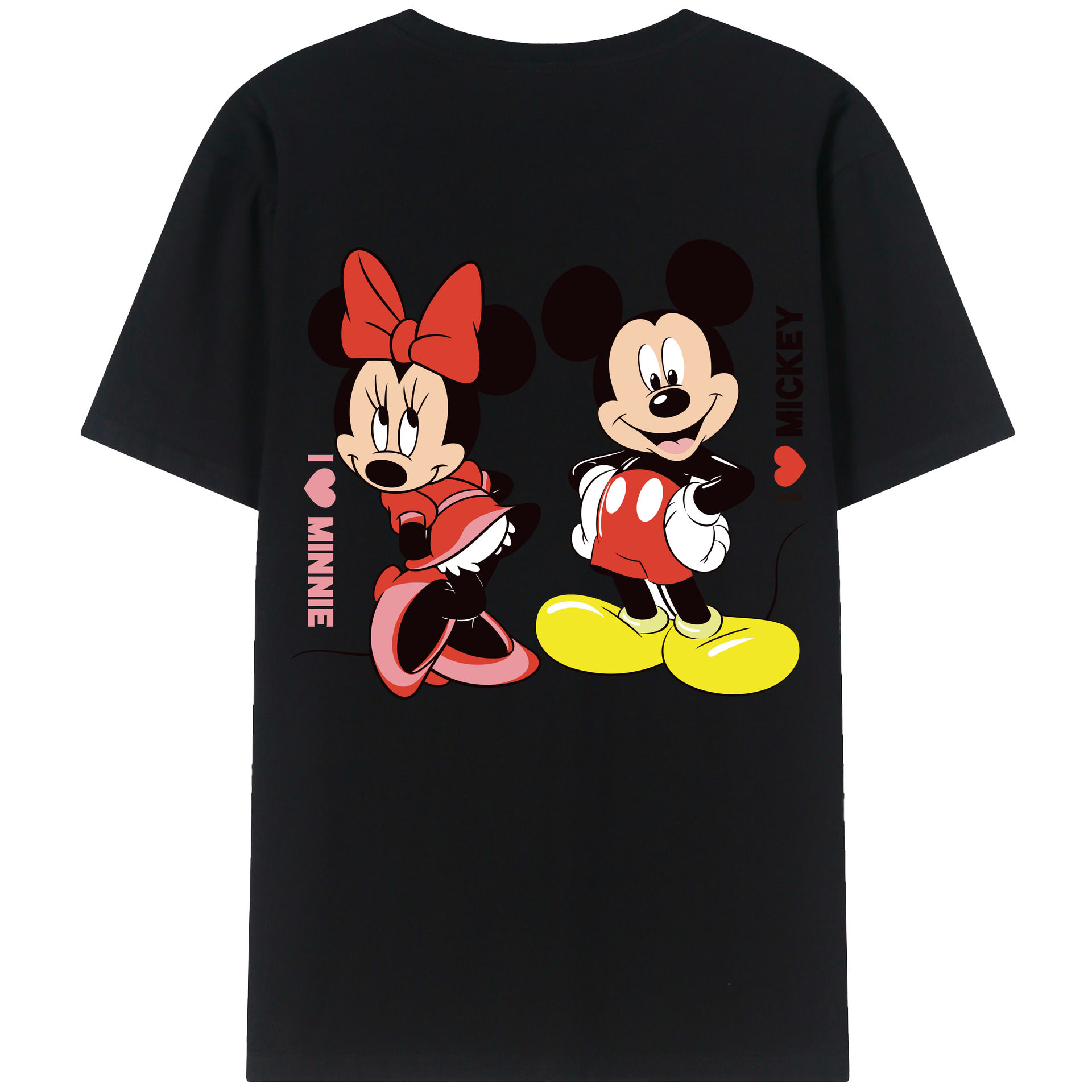 （画像用） ミッキーマウス Mickey Mouse レディース半袖Tシャツ(バックプリント)