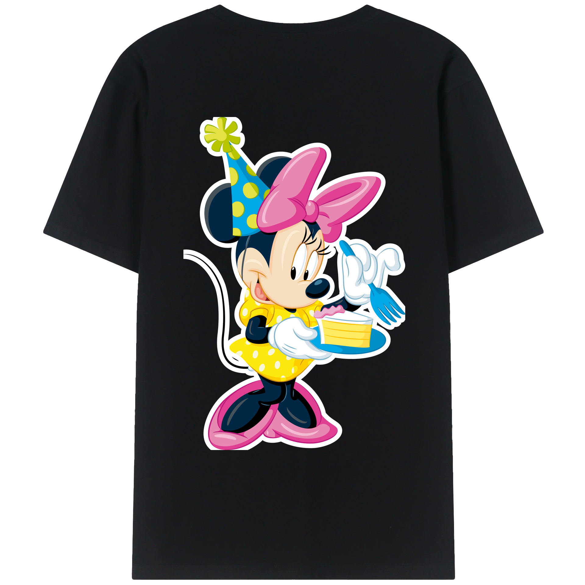 （画像用） ミッキーマウス Mickey Mouse レディース半袖Tシャツ(バックプリント)