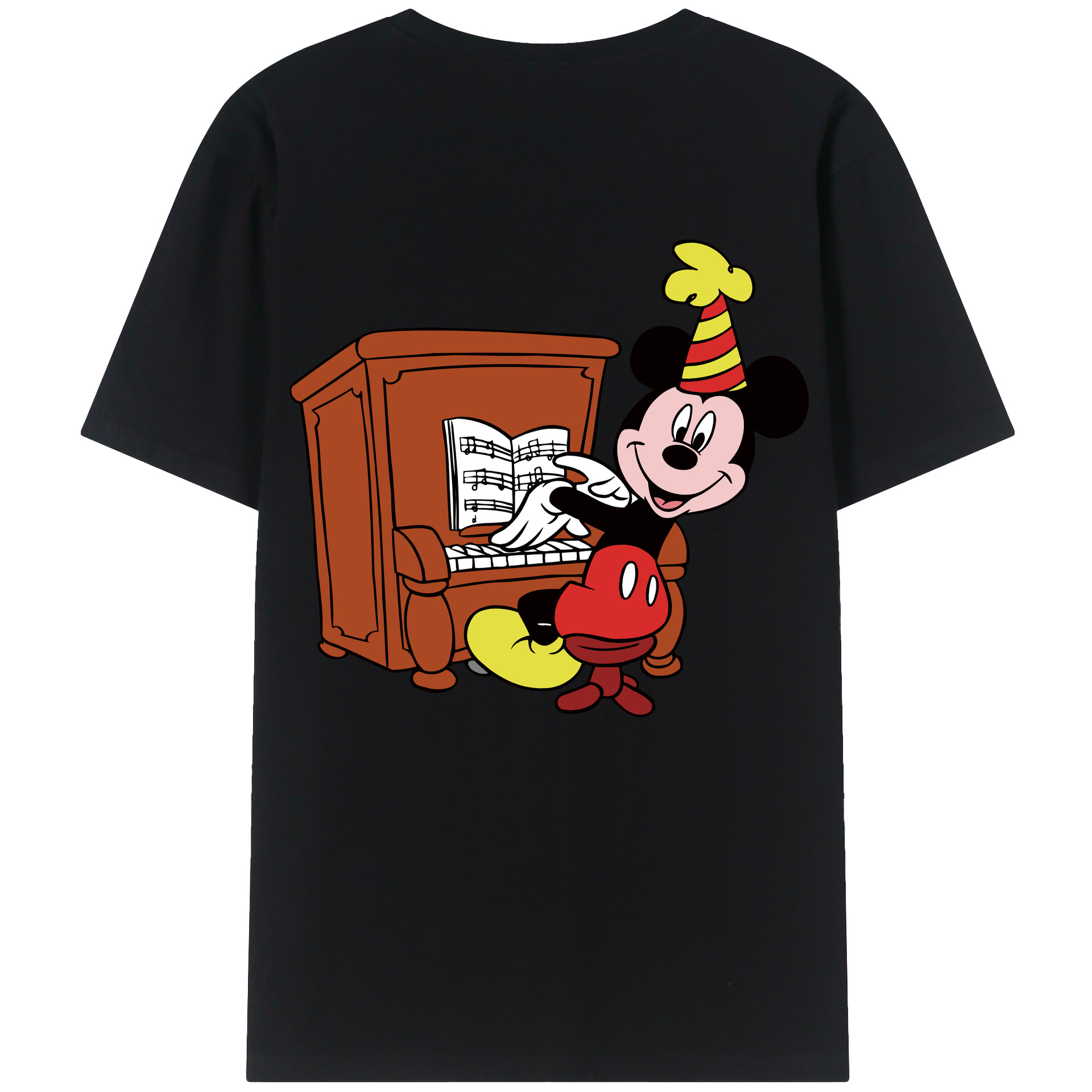 （画像用） ミッキーマウス Mickey Mouse レディース半袖Tシャツ(バックプリント)