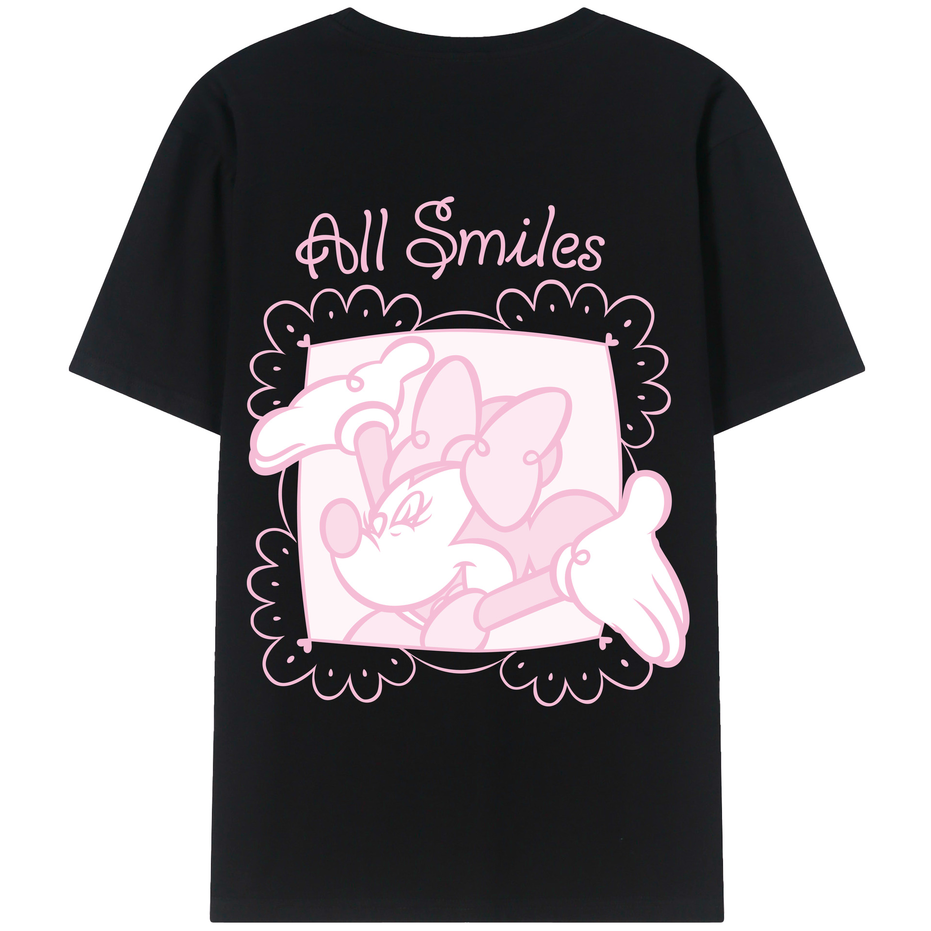 （画像用） ミッキーマウス Mickey Mouse レディース半袖Tシャツ(バックプリント)