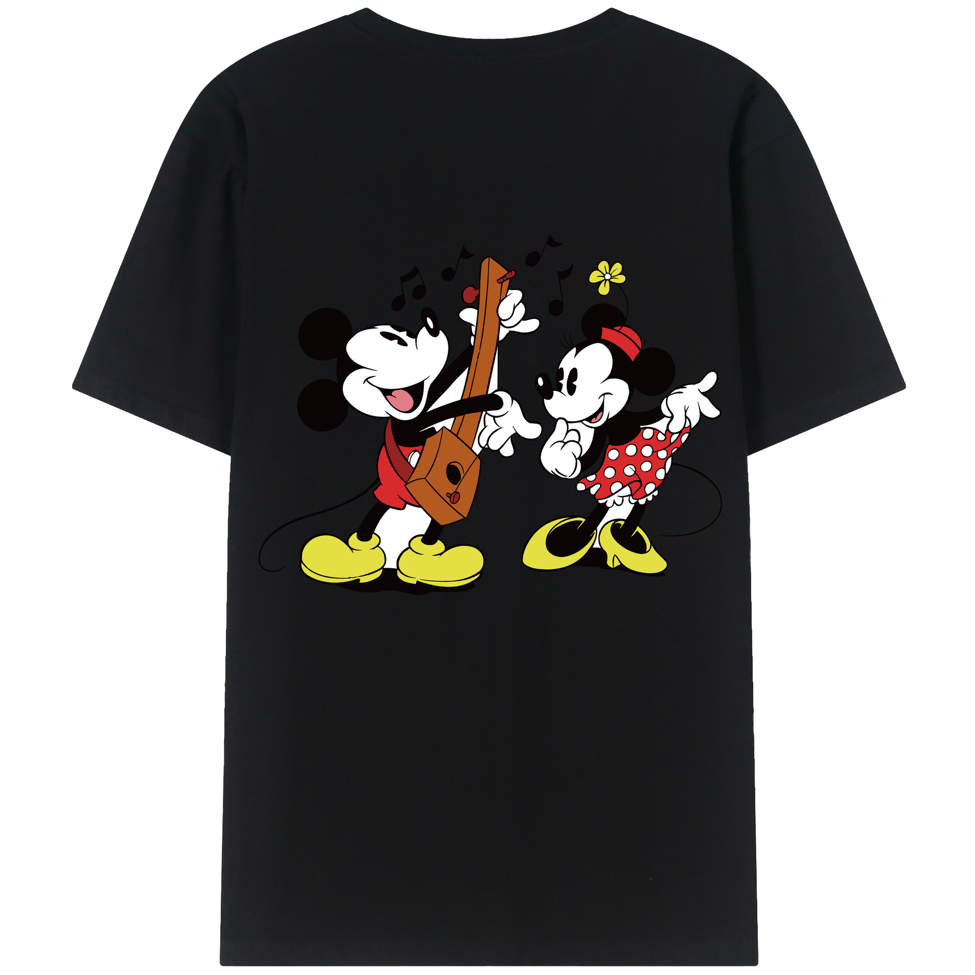 （画像用） ミッキーマウス Mickey Mouse レディース半袖Tシャツ(バックプリント)