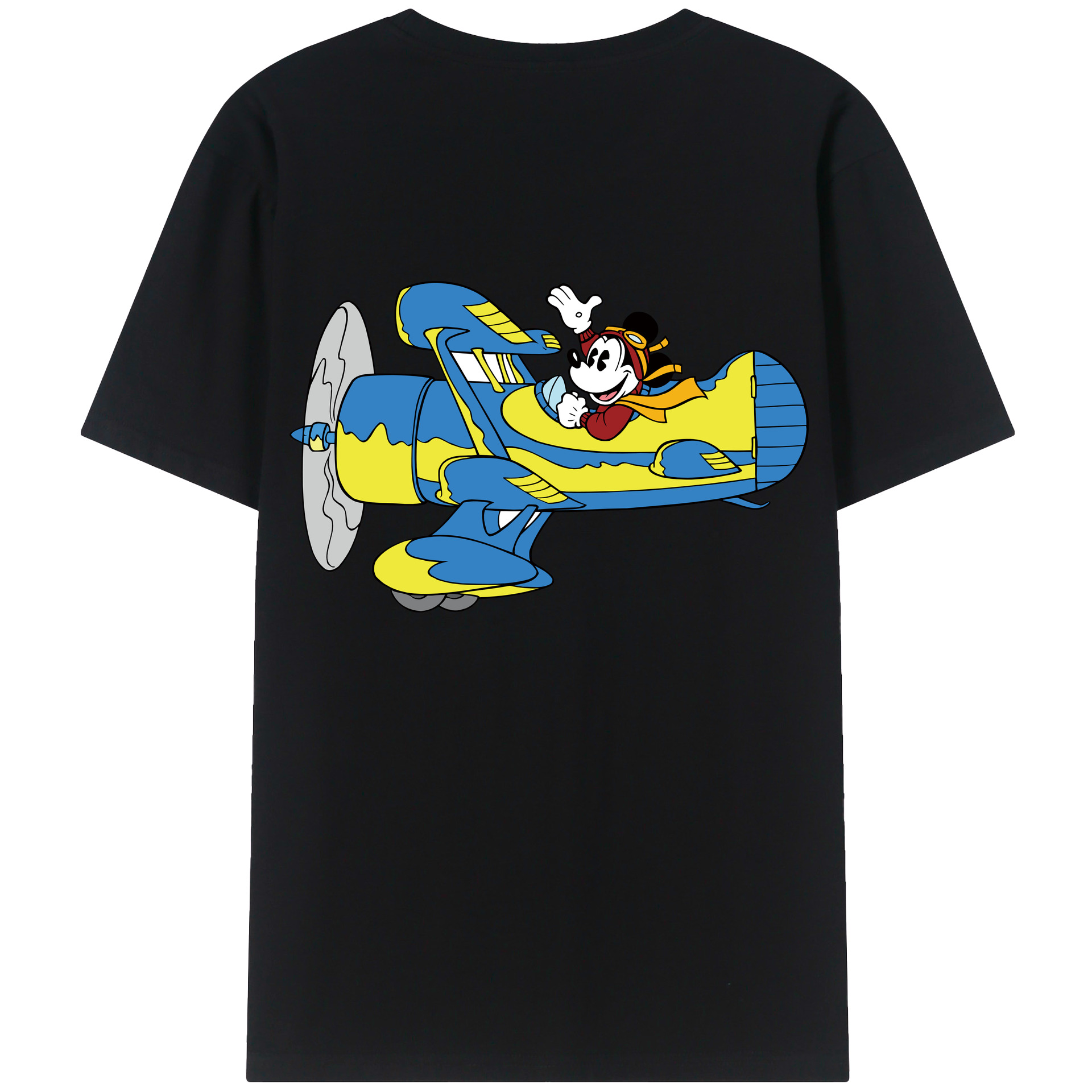 （画像用） ミッキーマウス Mickey Mouse レディース半袖Tシャツ(バックプリント)