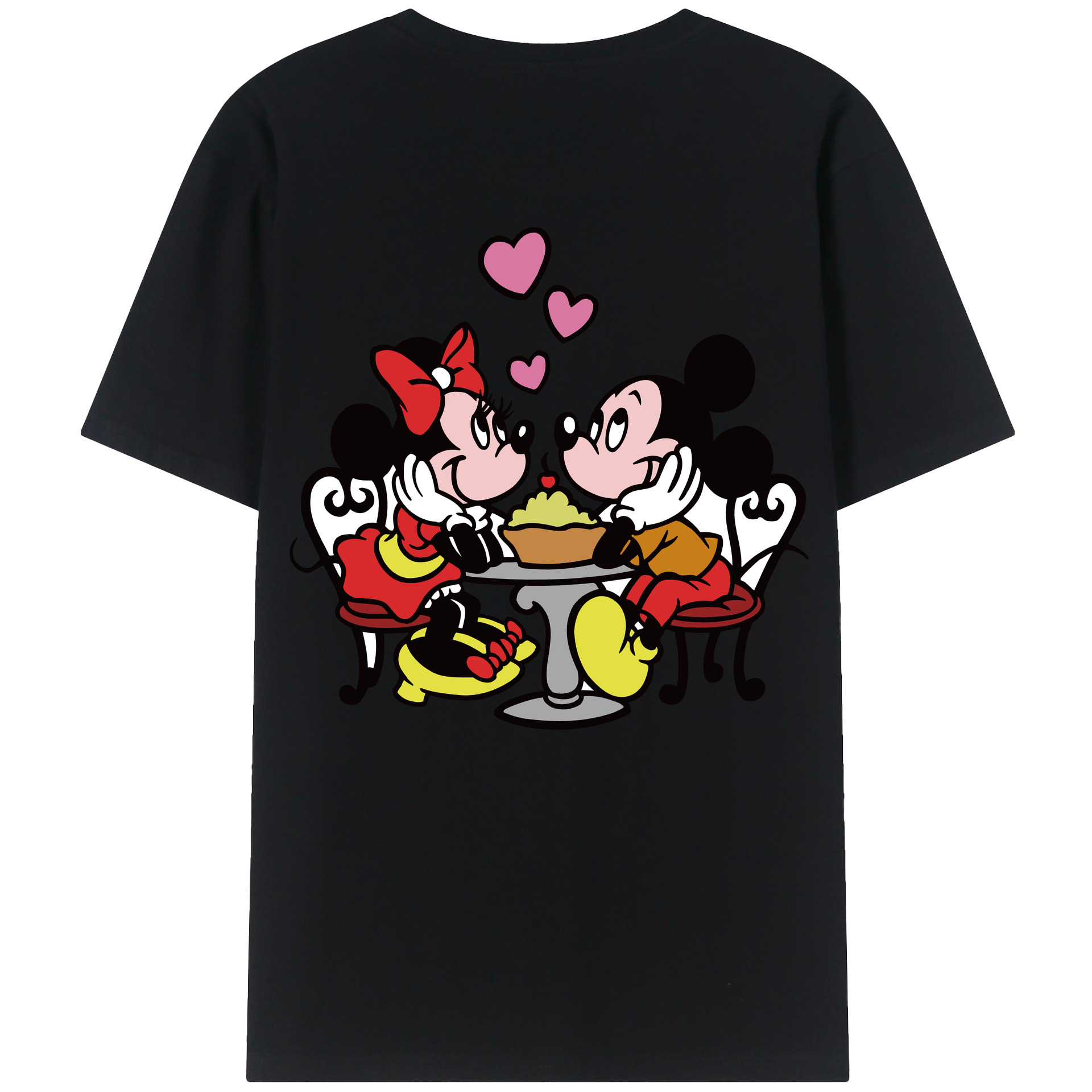 （画像用） ミッキーマウス Mickey Mouse レディース半袖Tシャツ(バックプリント)