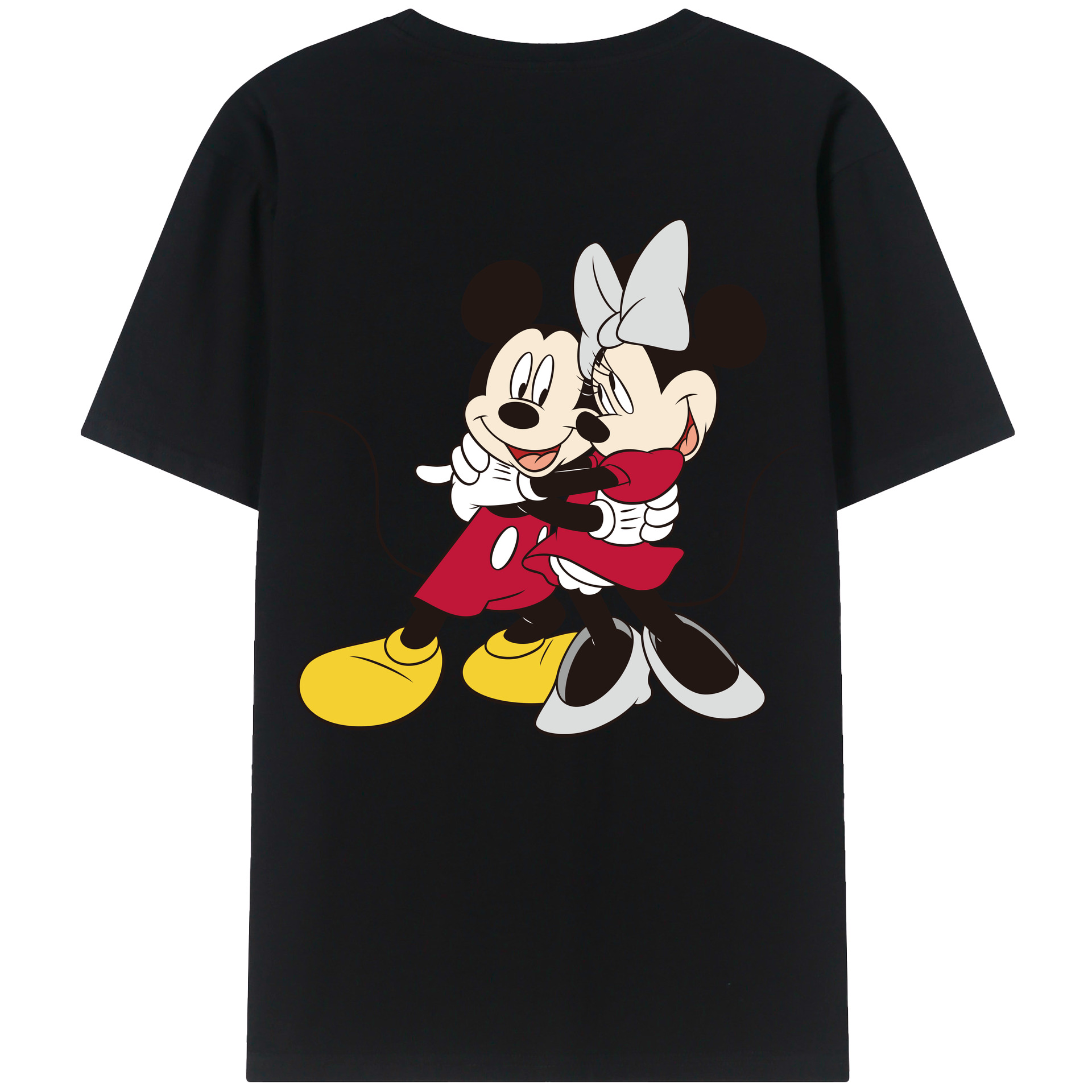 （画像用） ミッキーマウス Mickey Mouse レディース半袖Tシャツ(バックプリント)