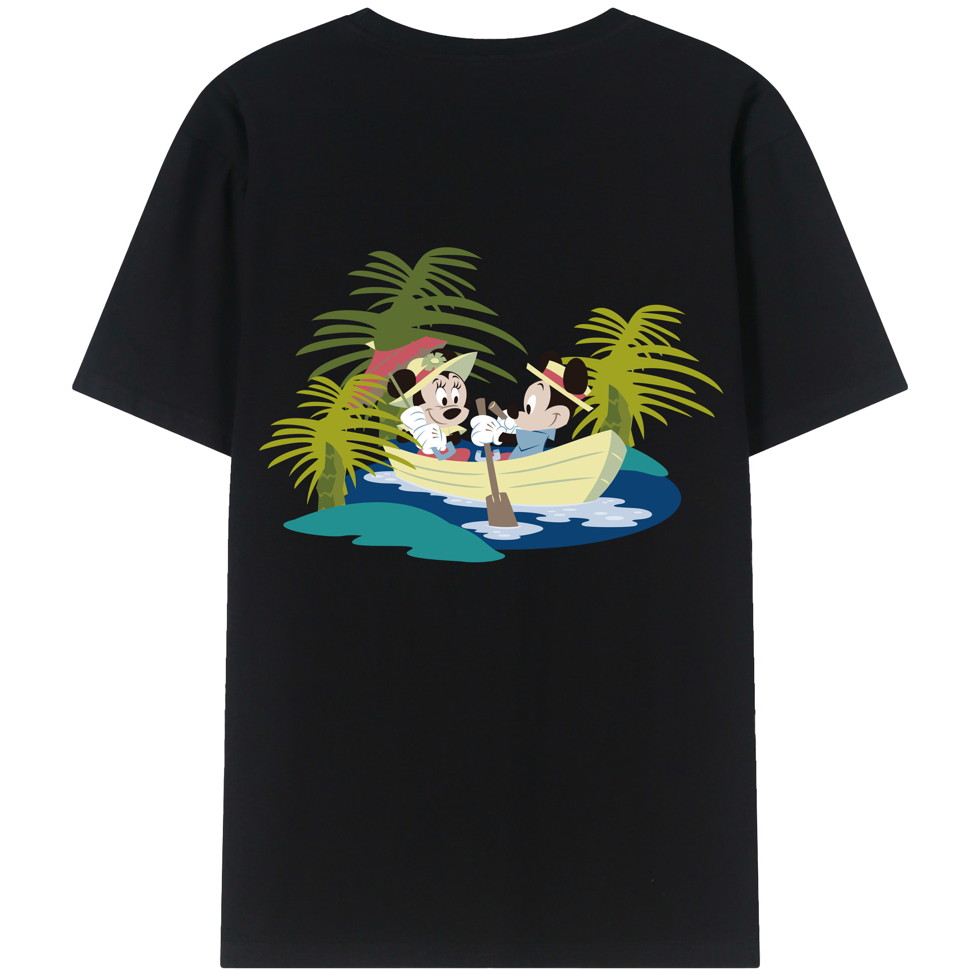 （画像用） ミッキーマウス Mickey Mouse レディース半袖Tシャツ(バックプリント)