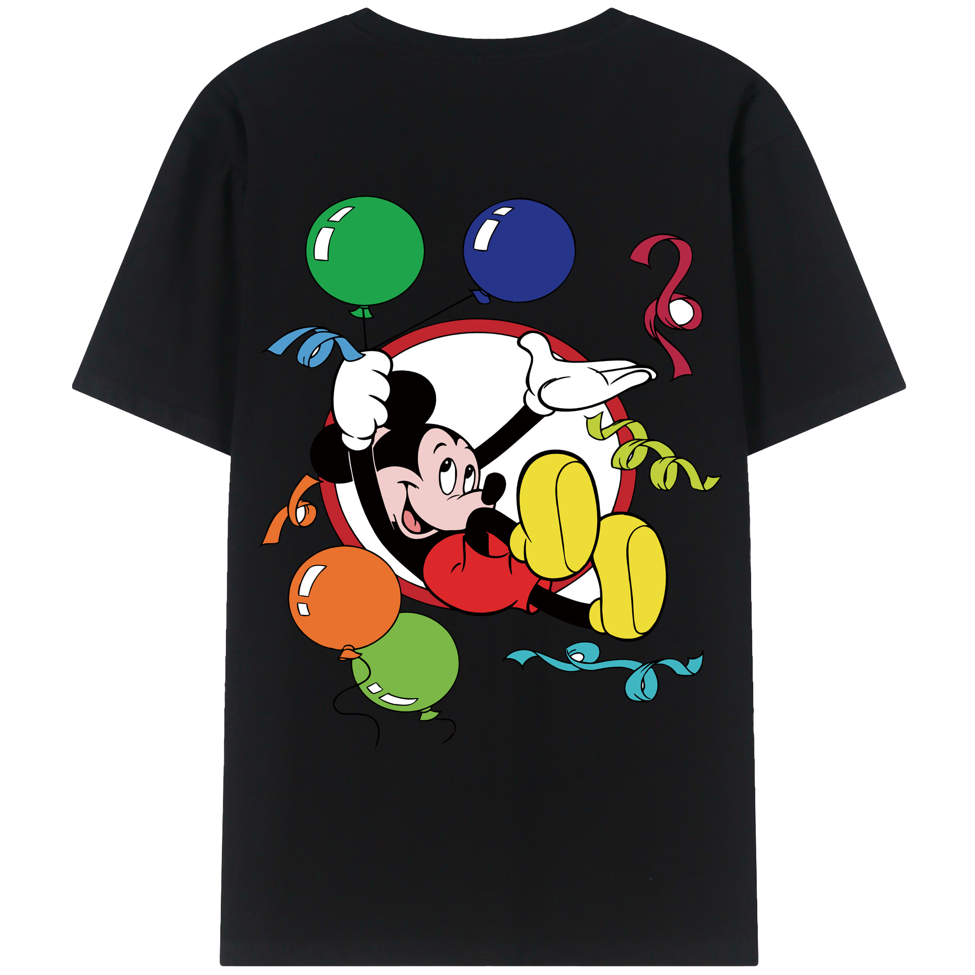 （画像用） ミッキーマウス Mickey Mouse レディース半袖Tシャツ(バックプリント)