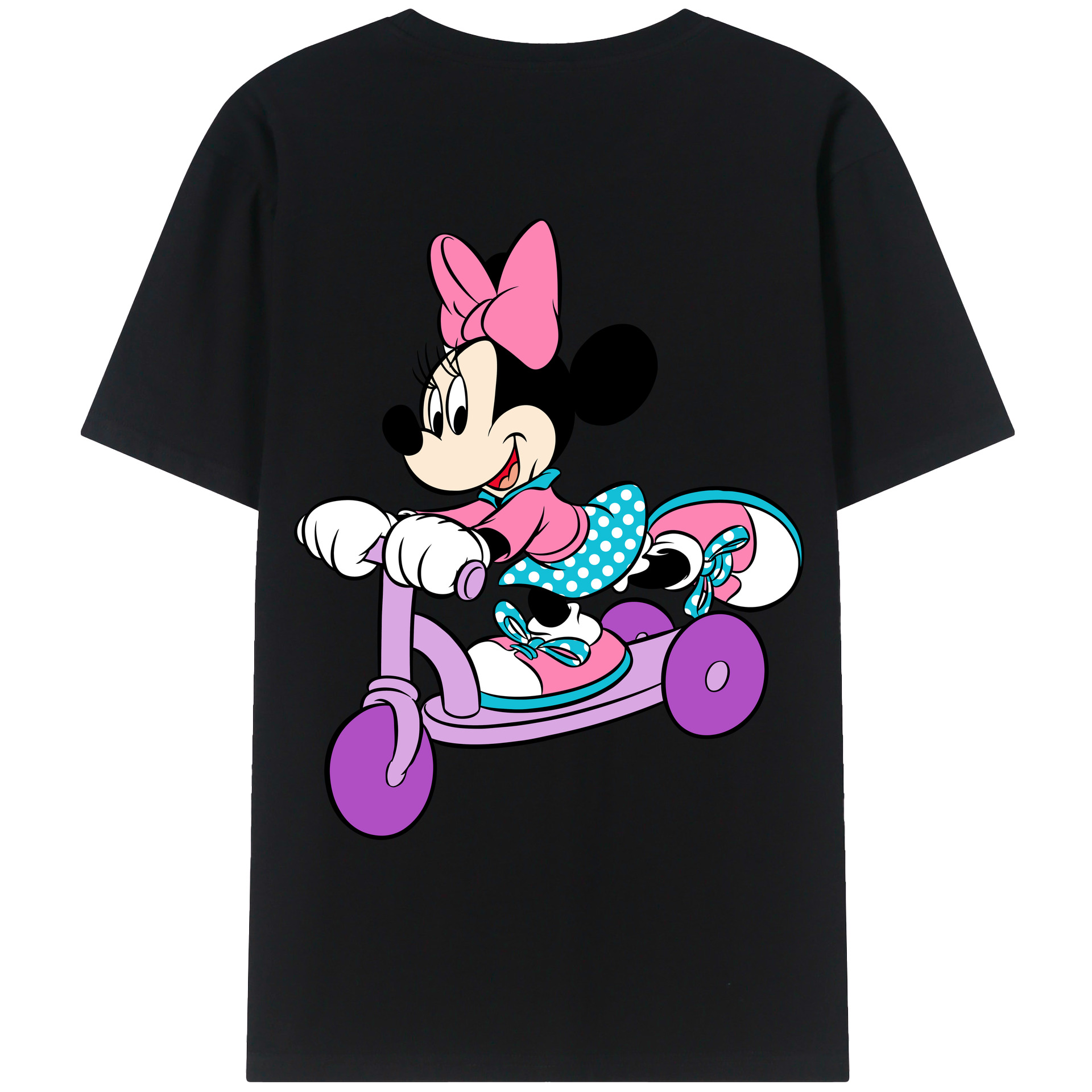 （画像用） ミッキーマウス Mickey Mouse レディース半袖Tシャツ(バックプリント)