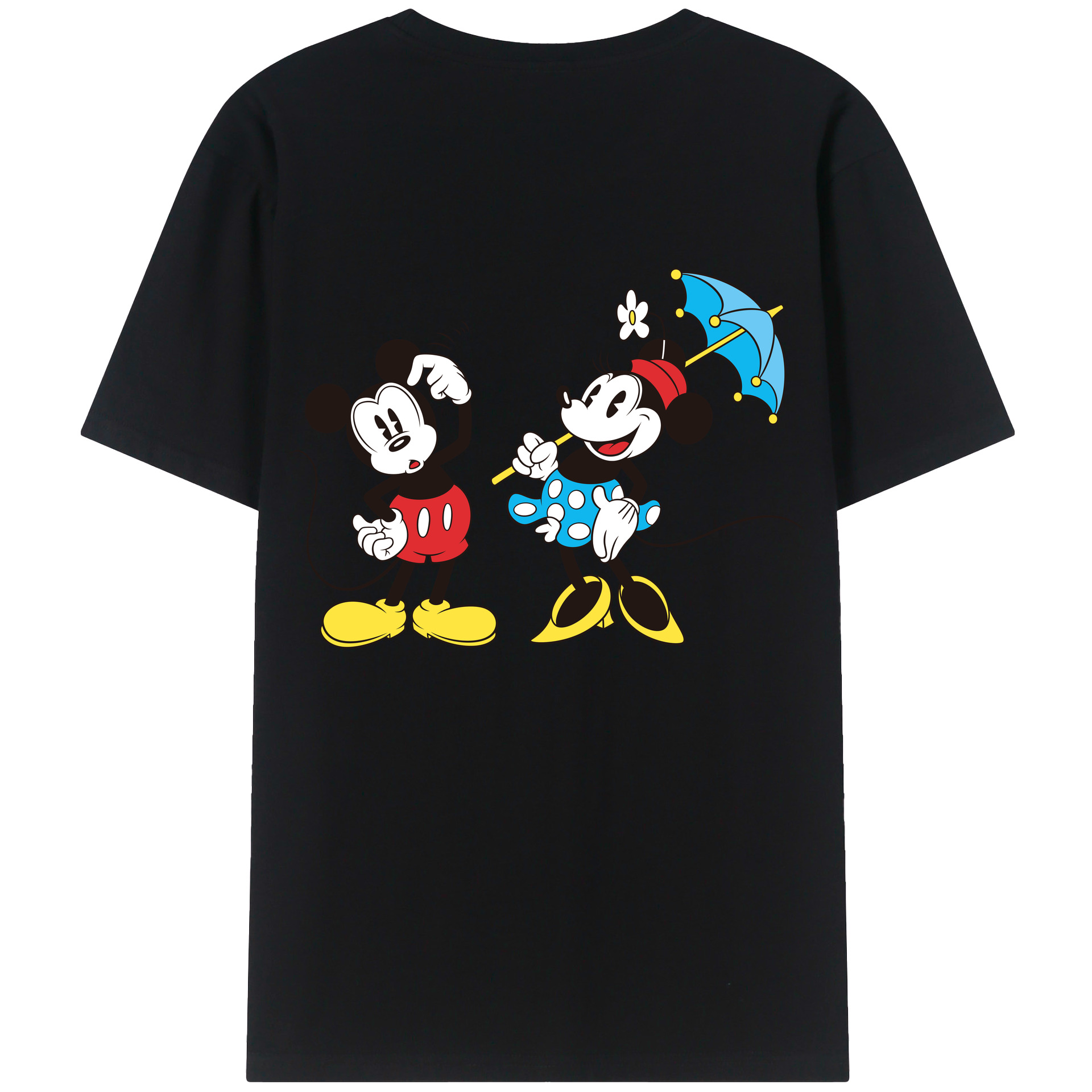 （画像用） ミッキーマウス Mickey Mouse レディース半袖Tシャツ(バックプリント)