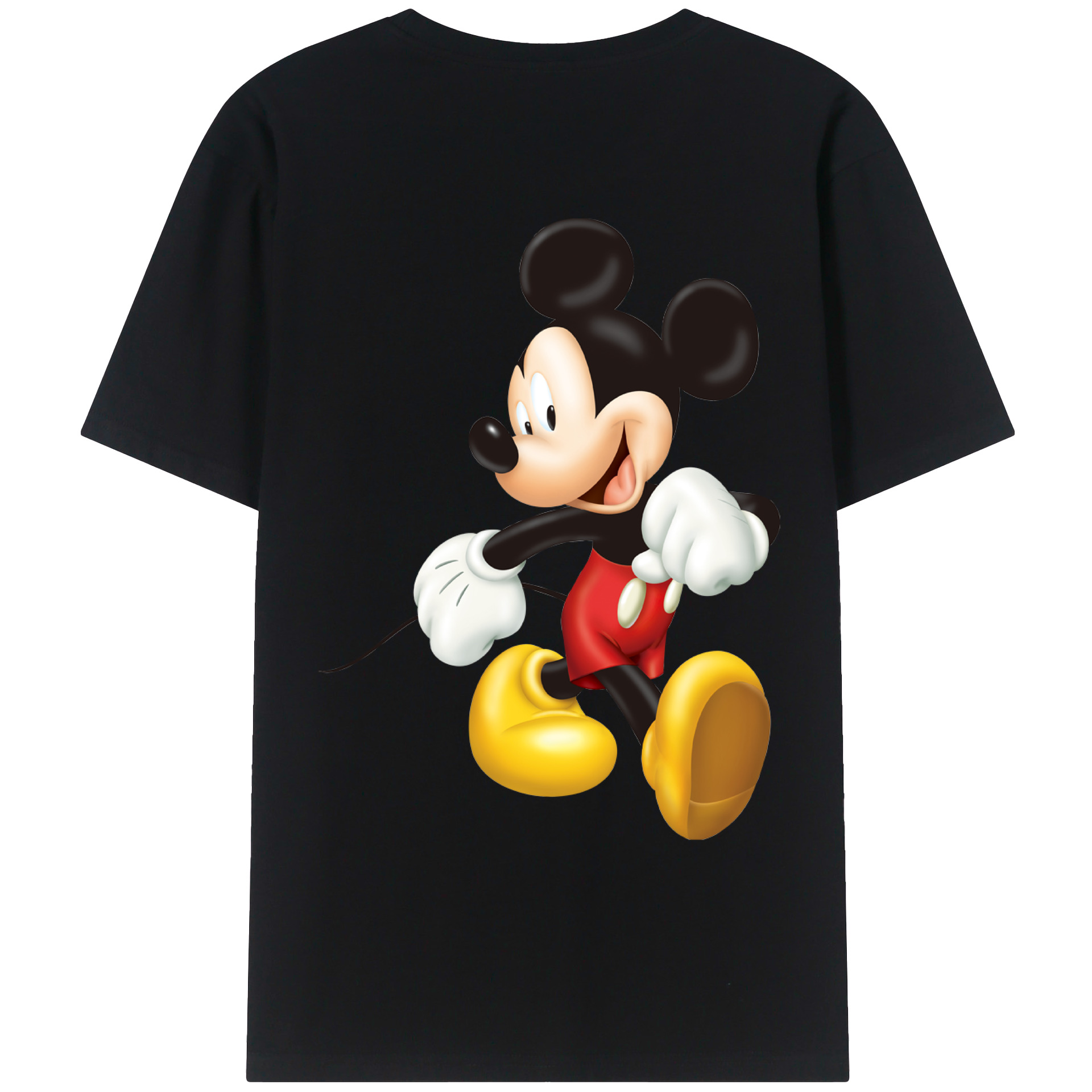 （画像用） ミッキーマウス Mickey Mouse レディース半袖Tシャツ(バックプリント)