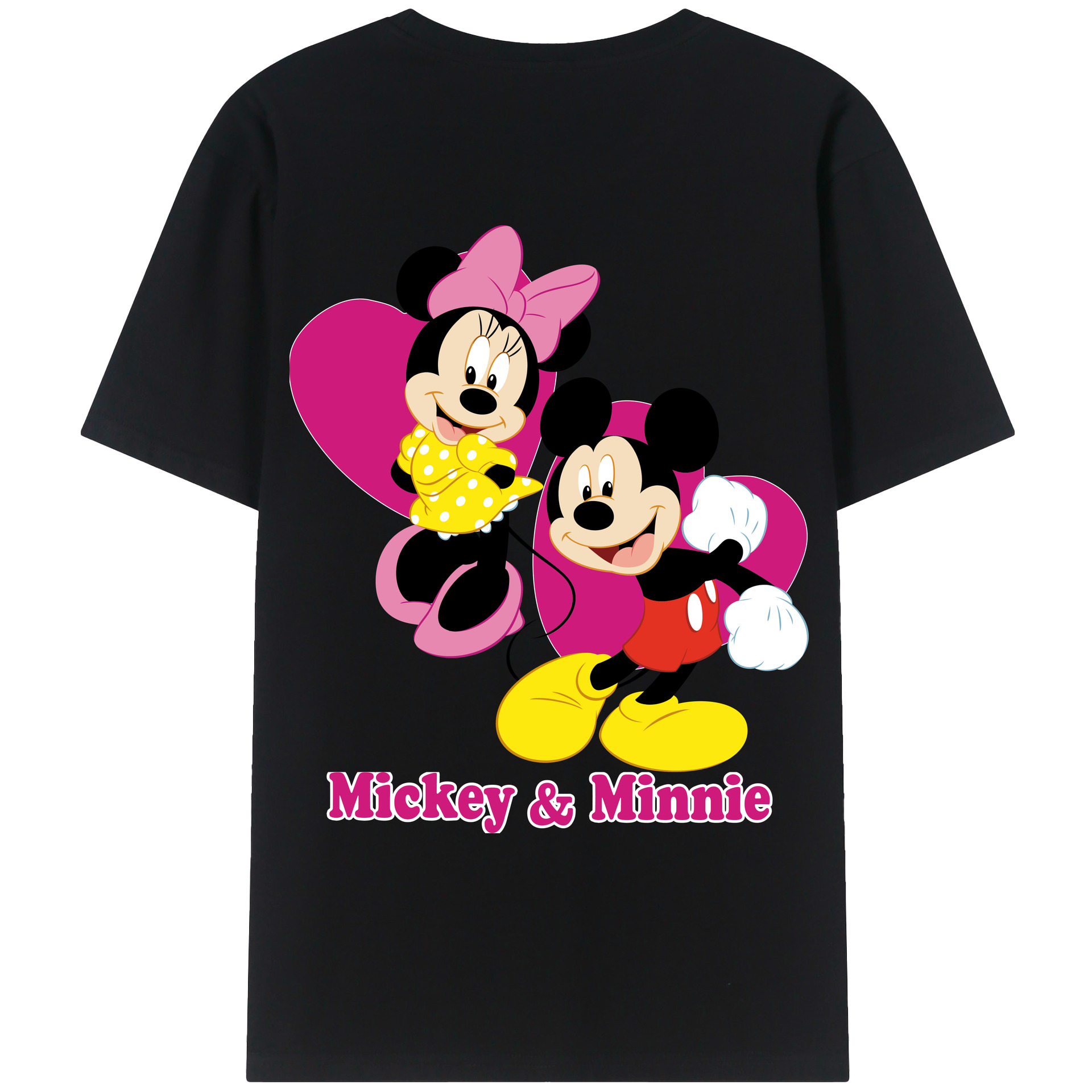 （画像用） ミッキーマウス Mickey Mouse レディース半袖Tシャツ(バックプリント)