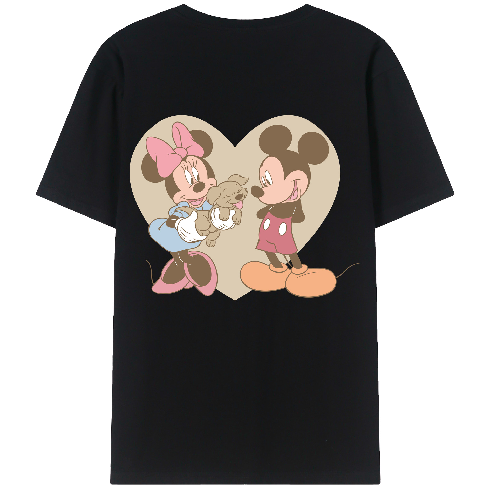 （画像用） ミッキーマウス Mickey Mouse レディース半袖Tシャツ(バックプリント)