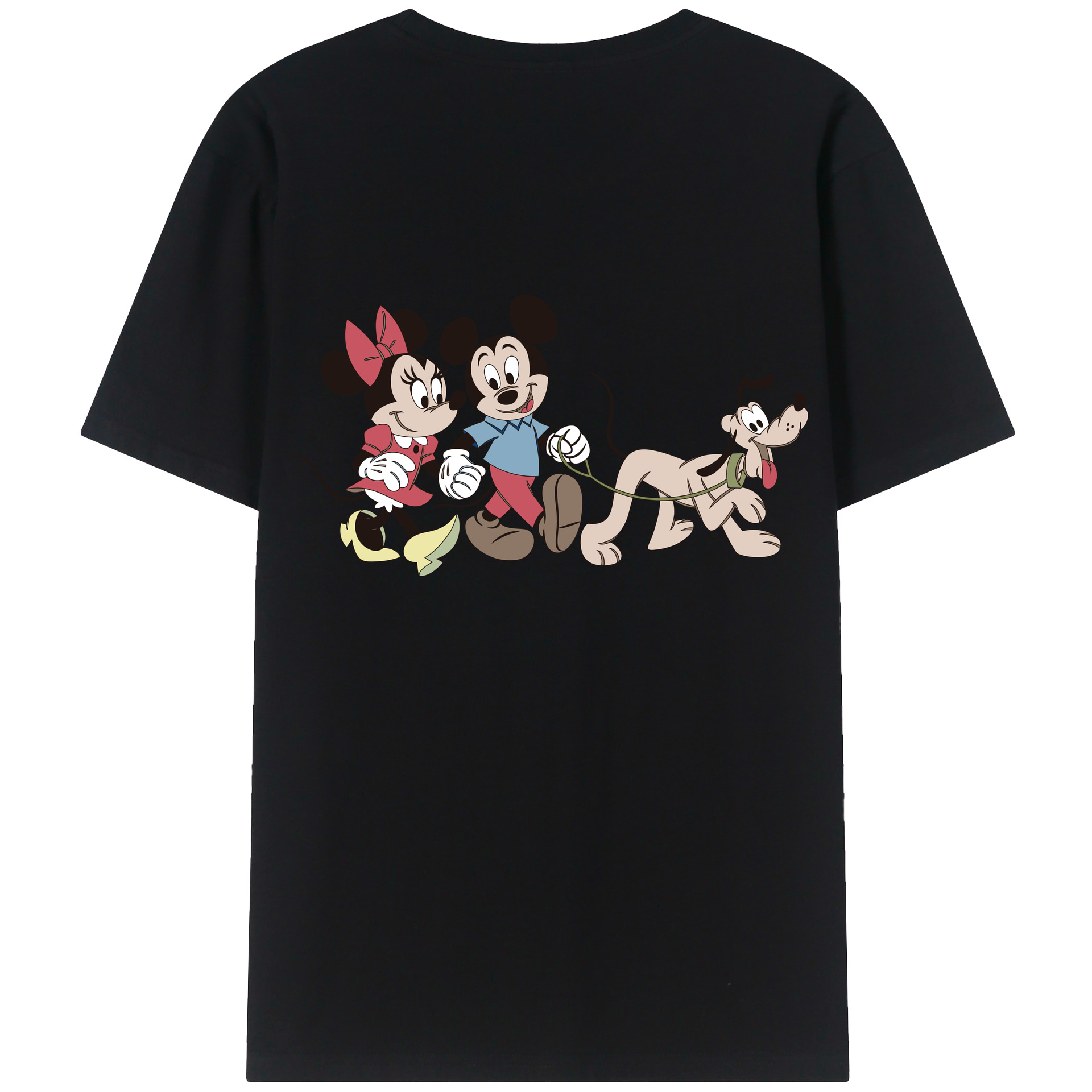 （画像用） ミッキーマウス Mickey Mouse レディース半袖Tシャツ(バックプリント)