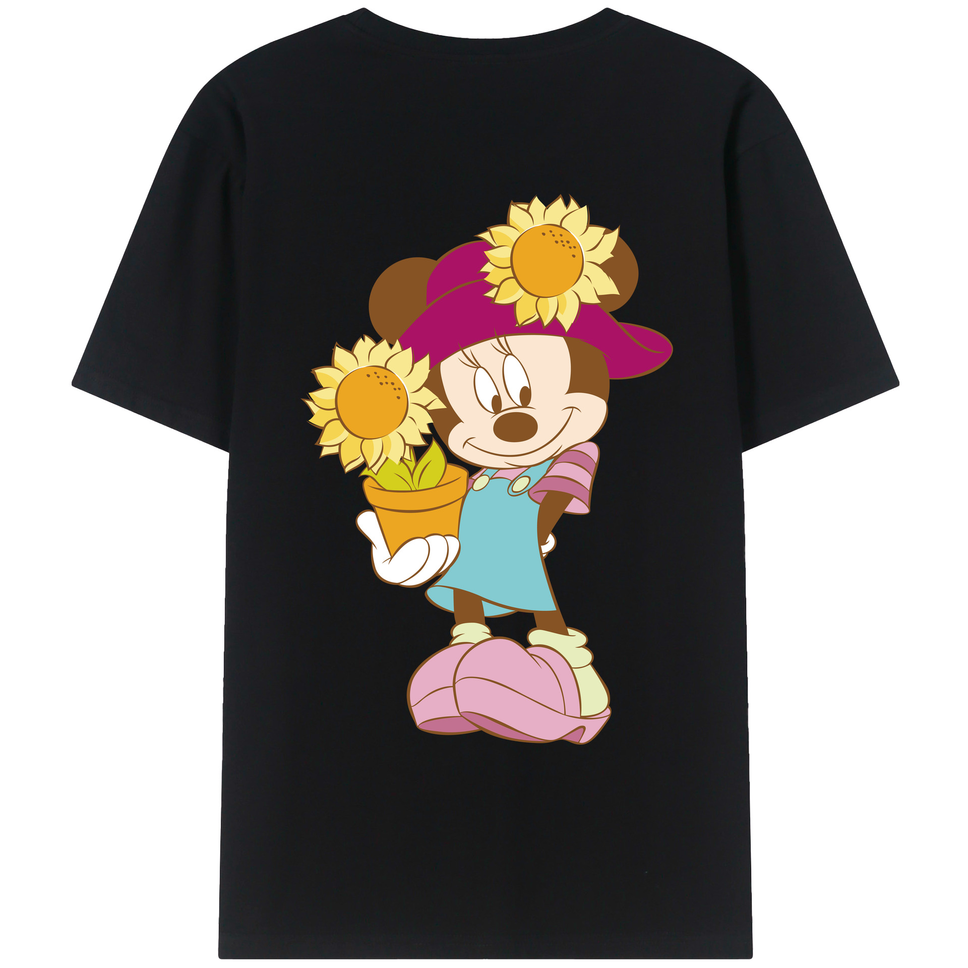 （画像用） ミッキーマウス Mickey Mouse レディース半袖Tシャツ(バックプリント)