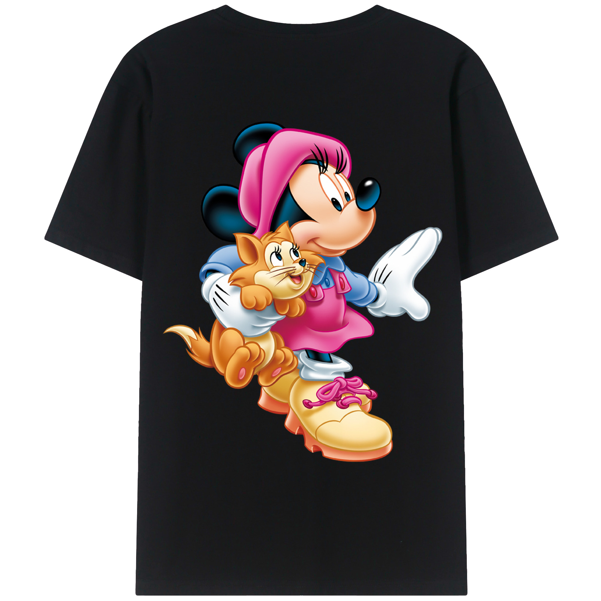 （画像用） ミッキーマウス Mickey Mouse レディース半袖Tシャツ(バックプリント)