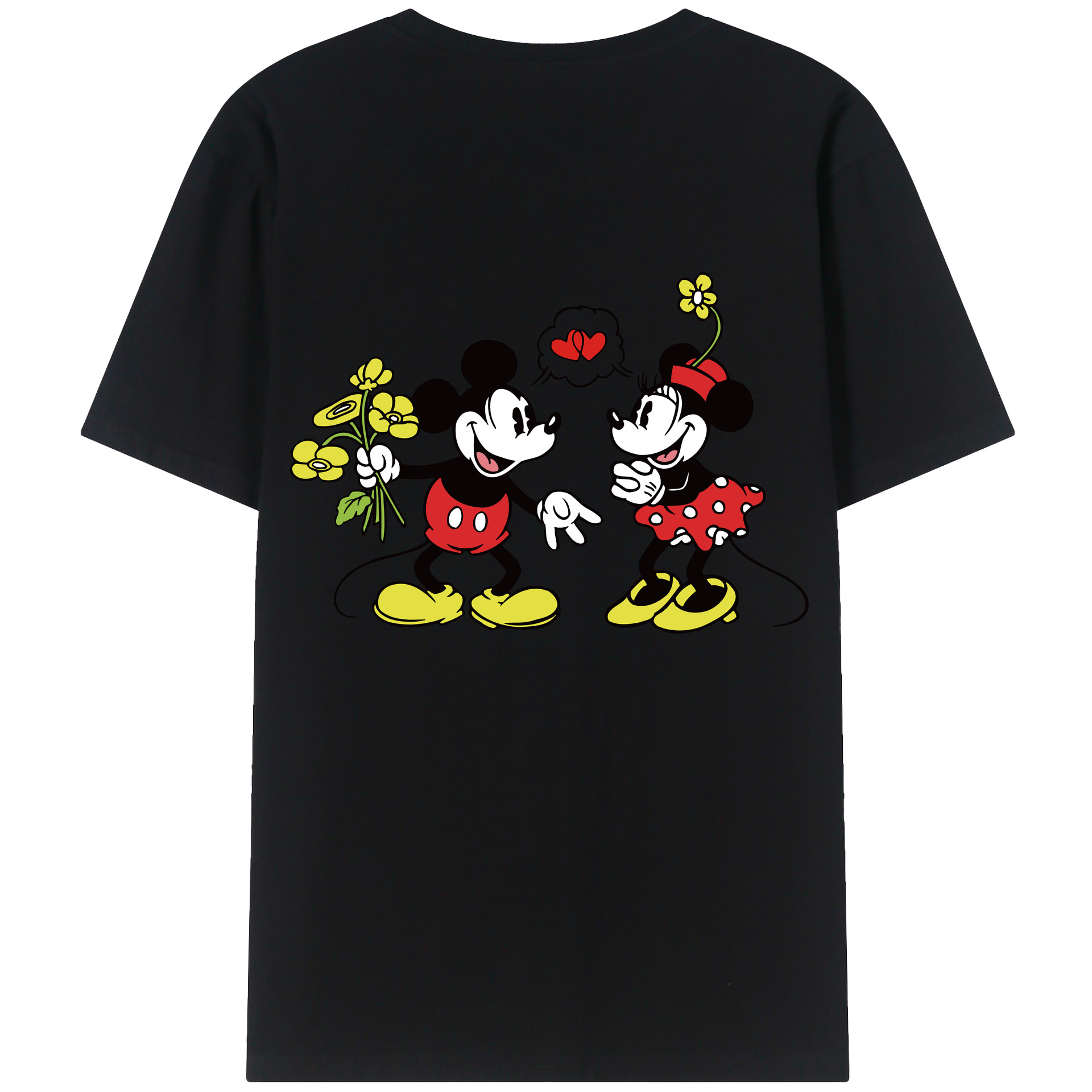 （画像用） ミッキーマウス Mickey Mouse レディース半袖Tシャツ(バックプリント)
