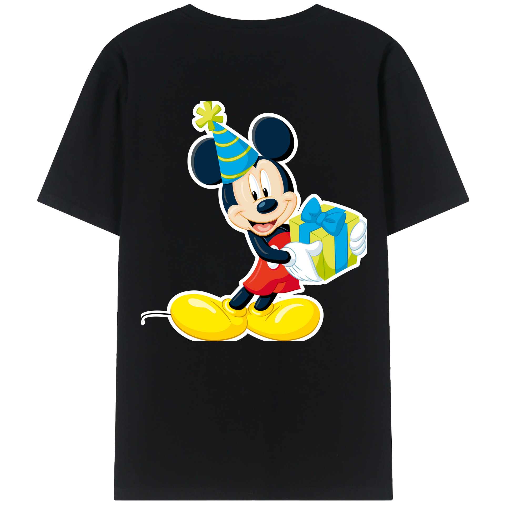（画像用） ミッキーマウス Mickey Mouse レディース半袖Tシャツ(バックプリント)