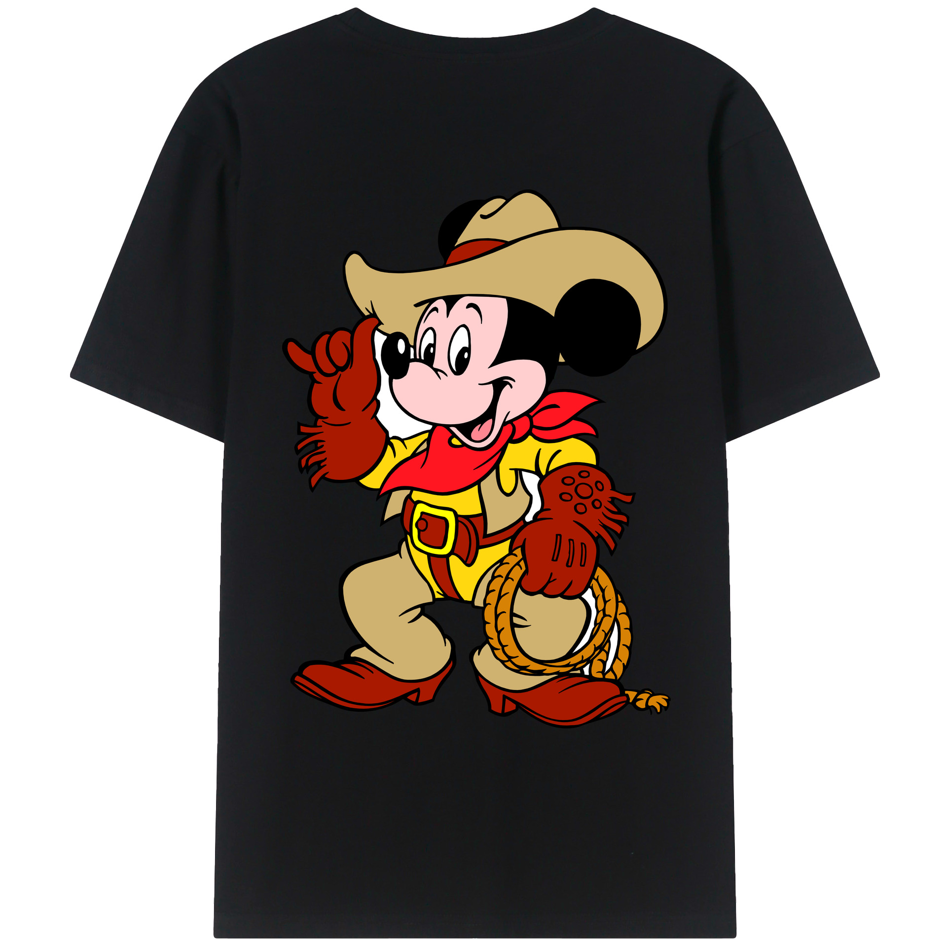 （画像用） ミッキーマウス Mickey Mouse レディース半袖Tシャツ(バックプリント)