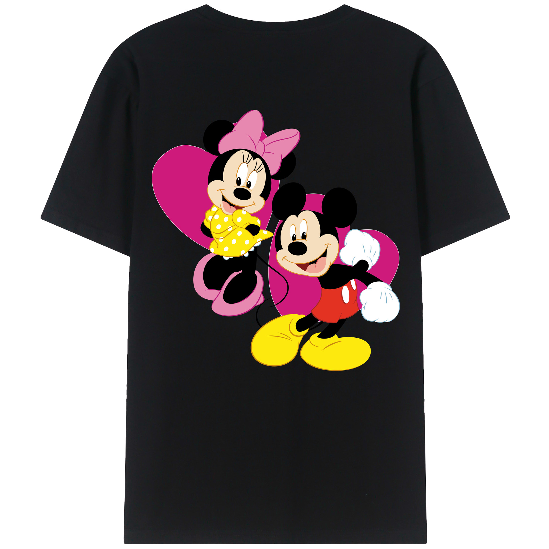（画像用） ミッキーマウス Mickey Mouse レディース半袖Tシャツ(バックプリント)