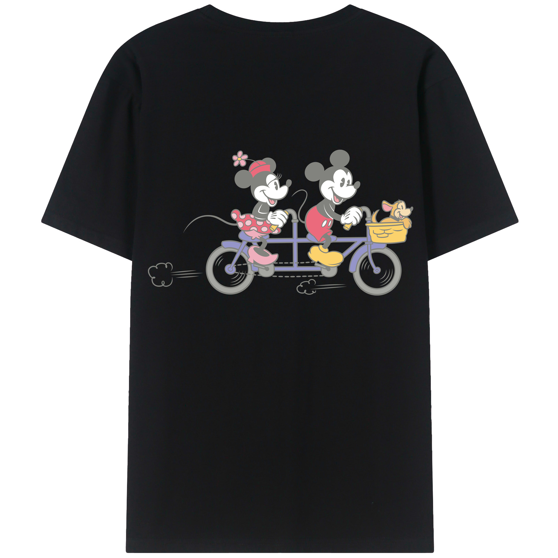 （画像用） ミッキーマウス Mickey Mouse レディース半袖Tシャツ(バックプリント)