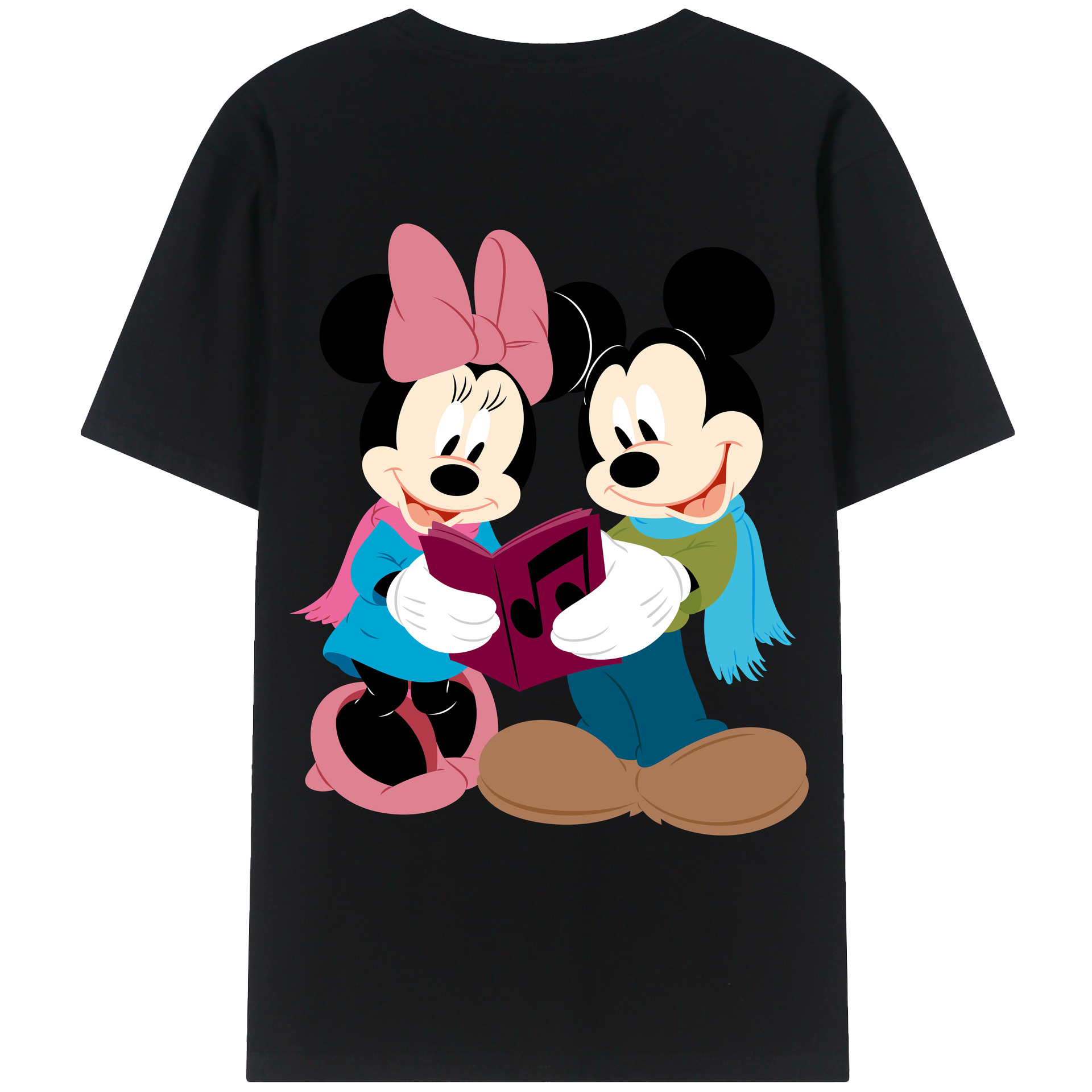 （画像用） ミッキーマウス Mickey Mouse レディース半袖Tシャツ(バックプリント)