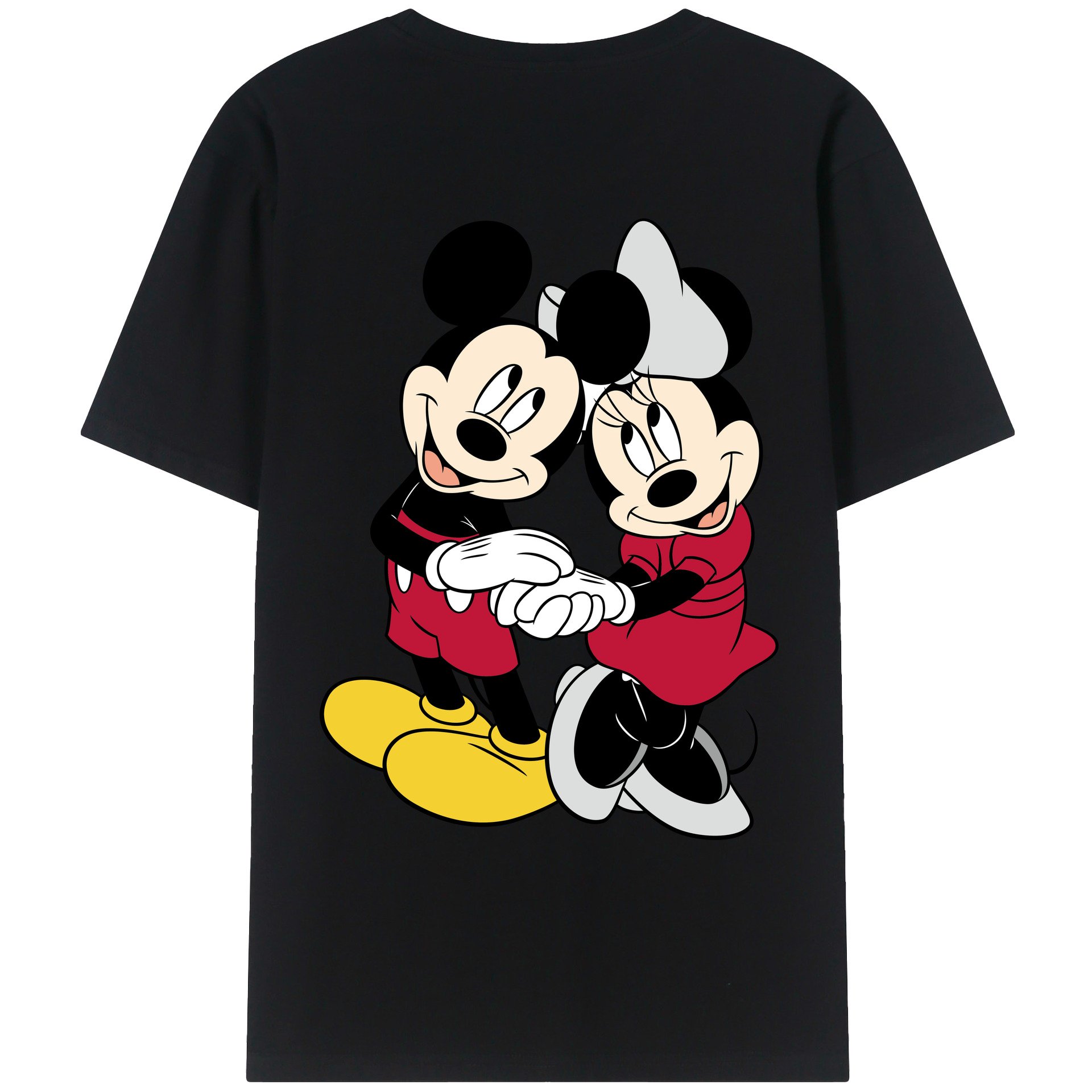 （画像用） ミッキーマウス Mickey Mouse レディース半袖Tシャツ(バックプリント)