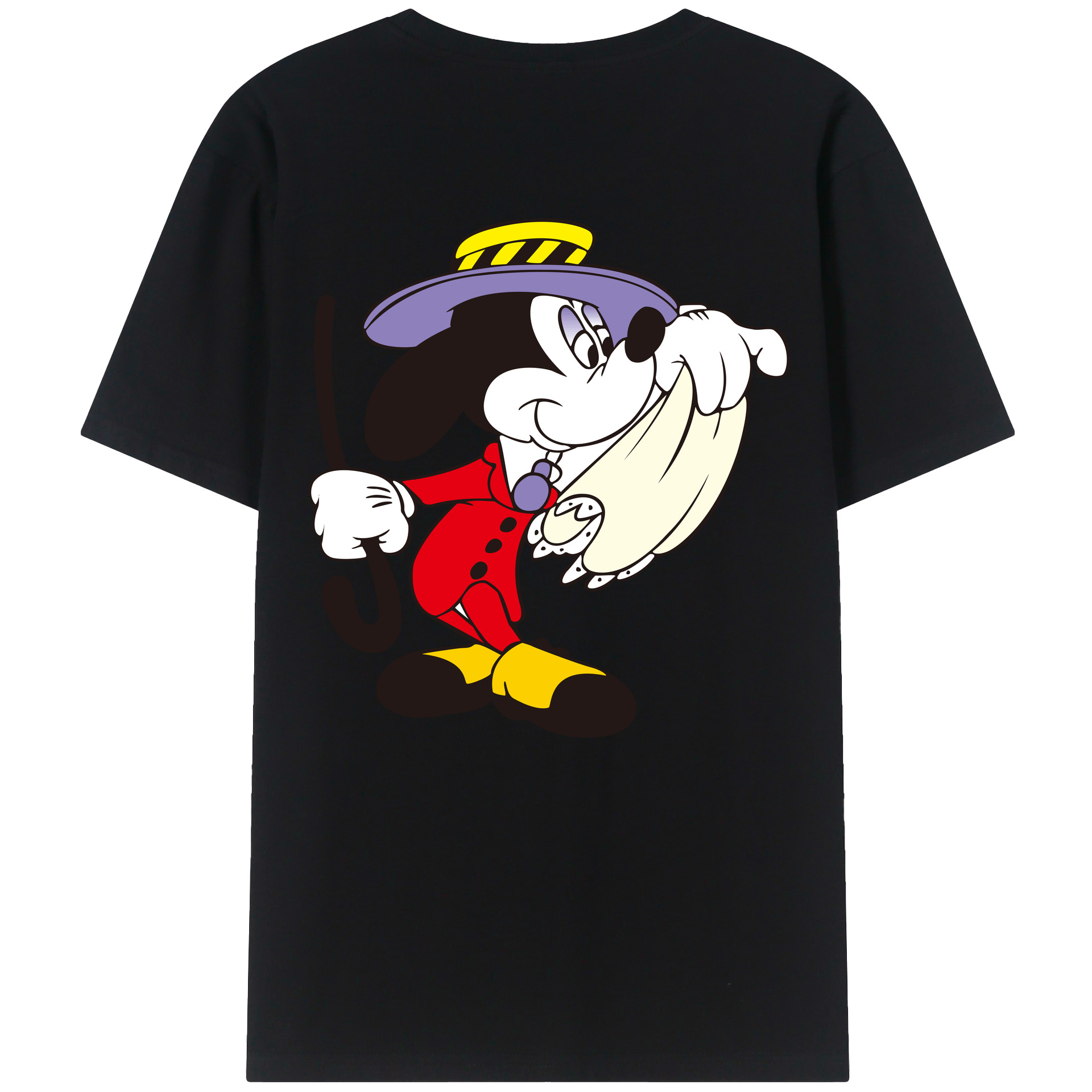 （画像用） ミッキーマウス Mickey Mouse レディース半袖Tシャツ(バックプリント)