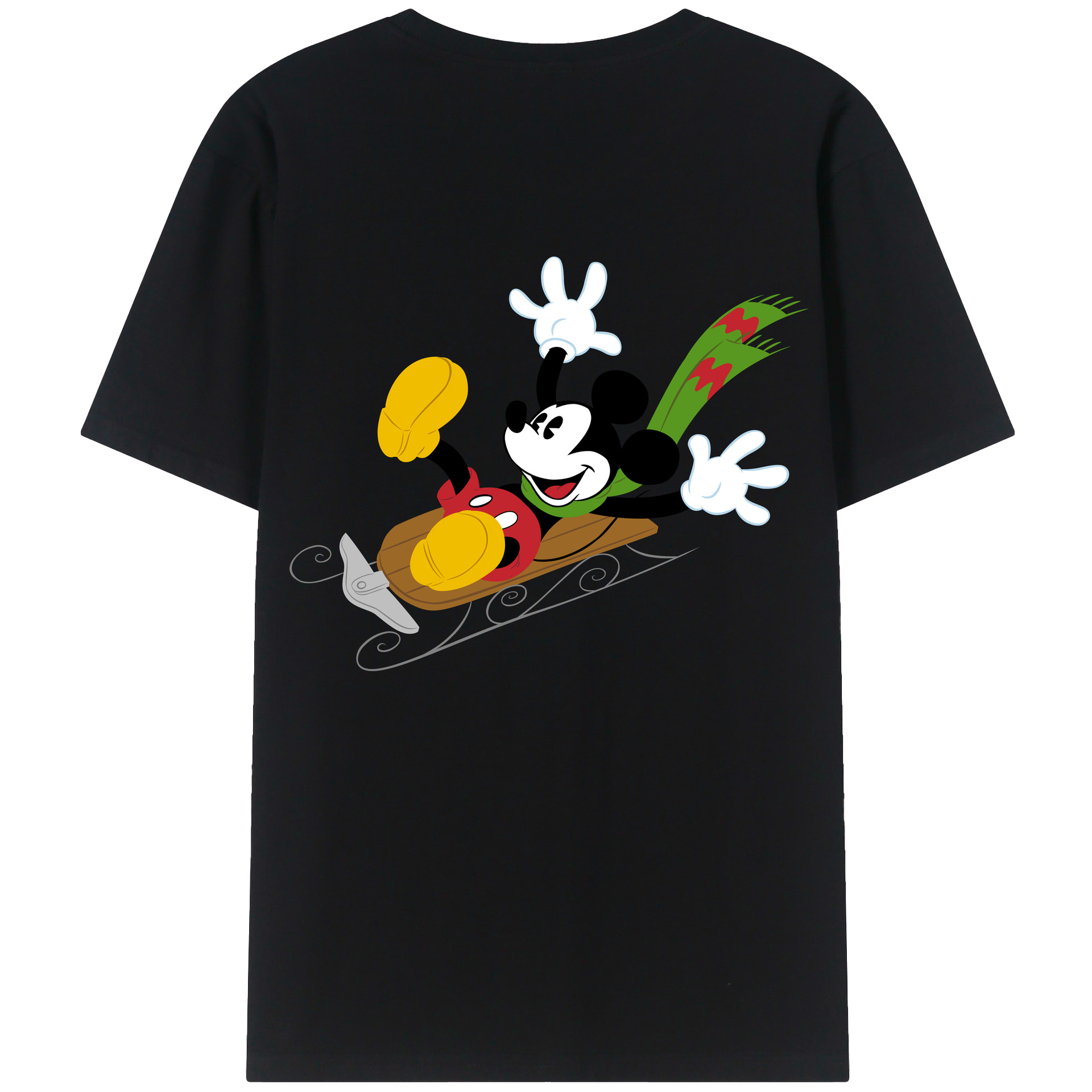 （画像用） ミッキーマウス Mickey Mouse レディース半袖Tシャツ(バックプリント)