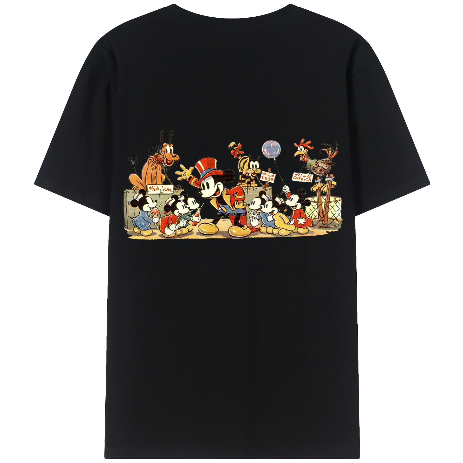 （画像用） ミッキーマウス Mickey Mouse レディース半袖Tシャツ(バックプリント)