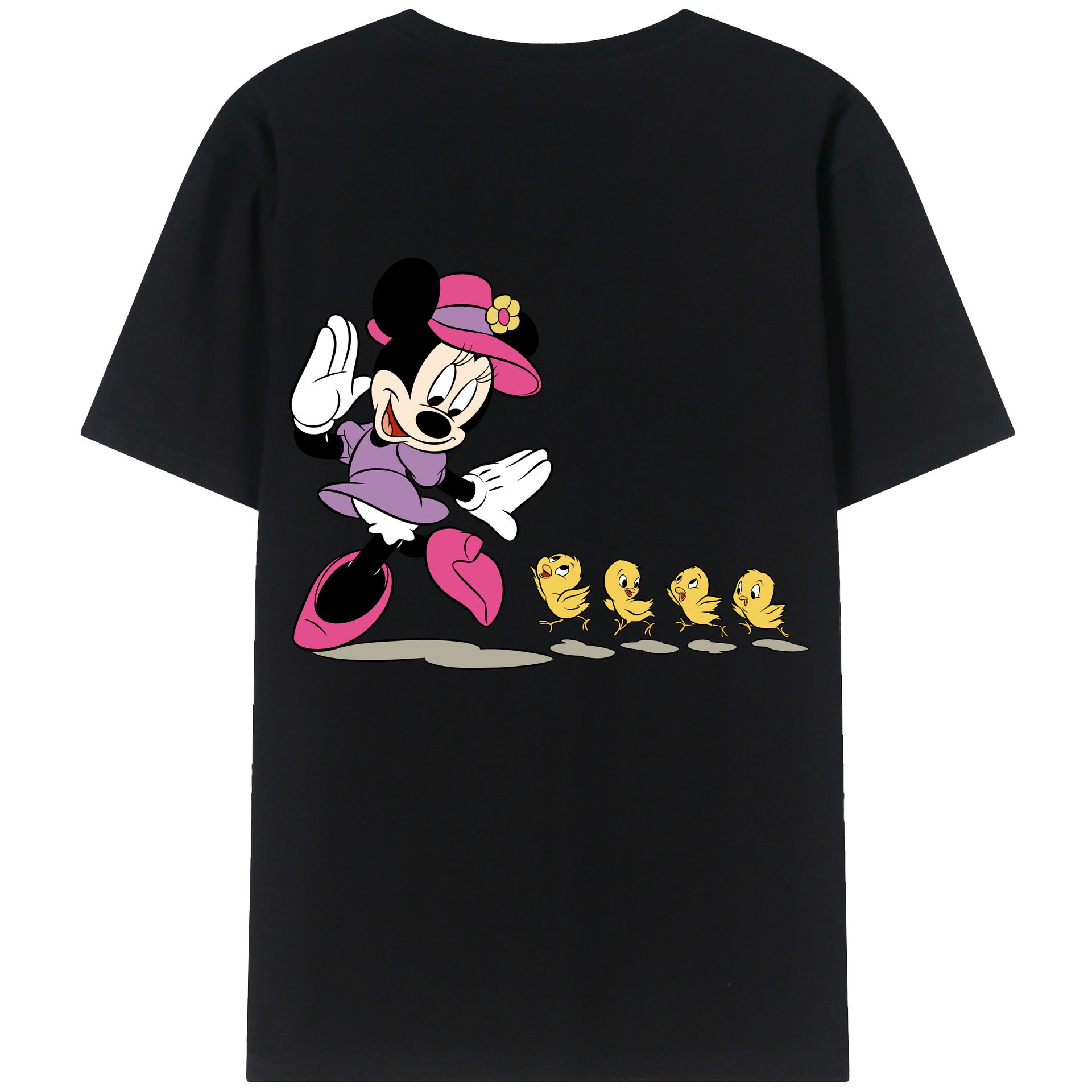 （画像用） ミッキーマウス Mickey Mouse レディース半袖Tシャツ(バックプリント)