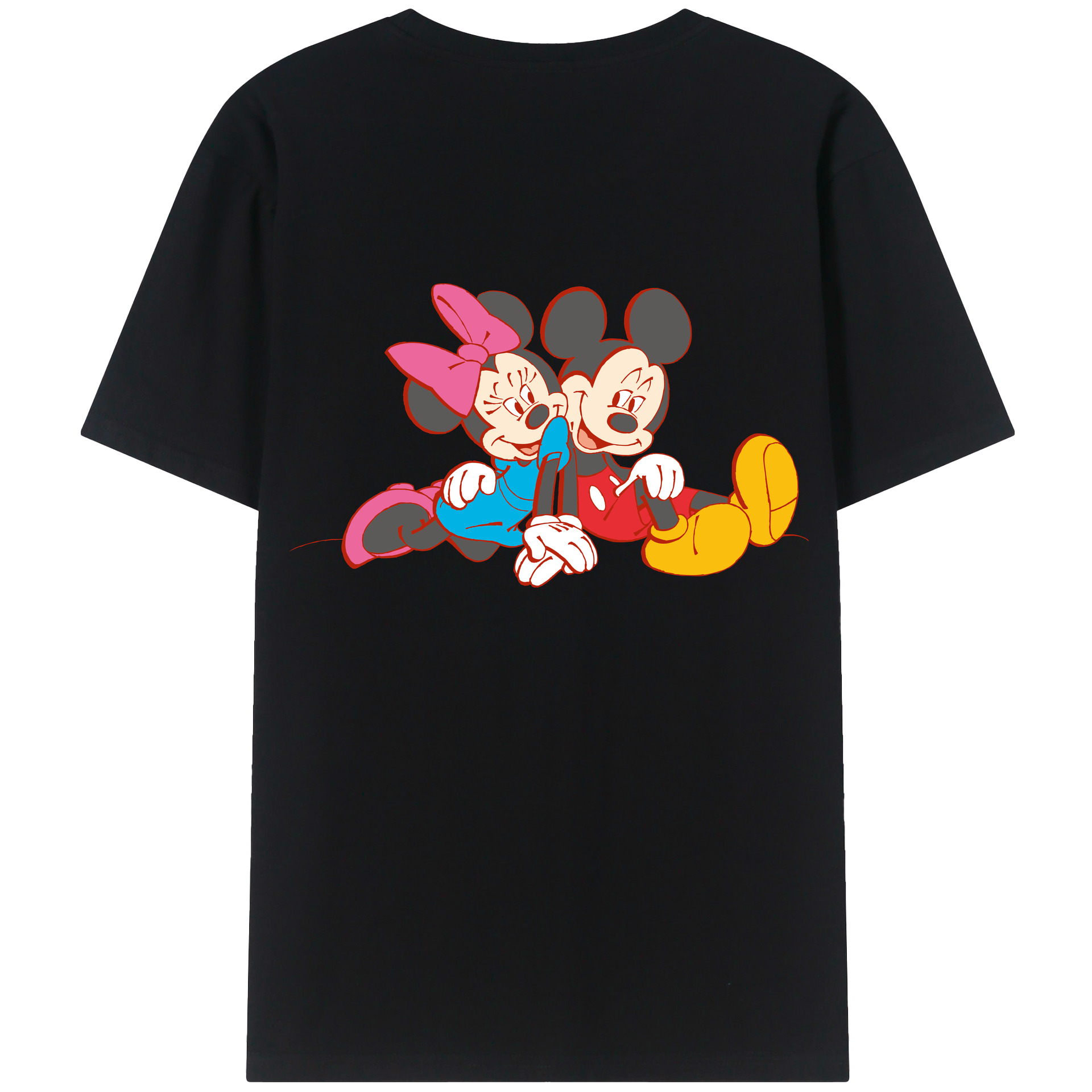 （画像用） ミッキーマウス Mickey Mouse レディース半袖Tシャツ(バックプリント)