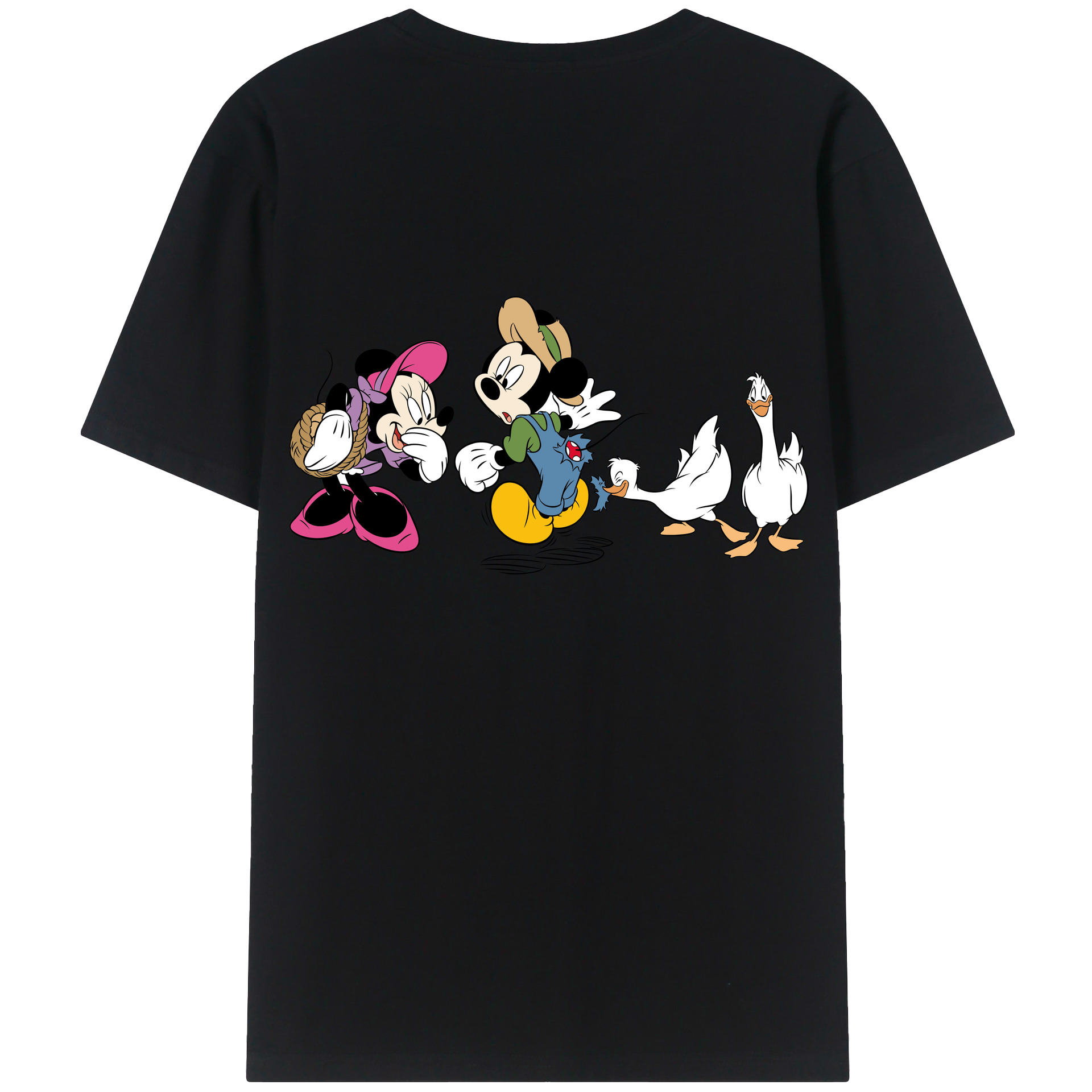 （画像用） ミッキーマウス Mickey Mouse レディース半袖Tシャツ(バックプリント)
