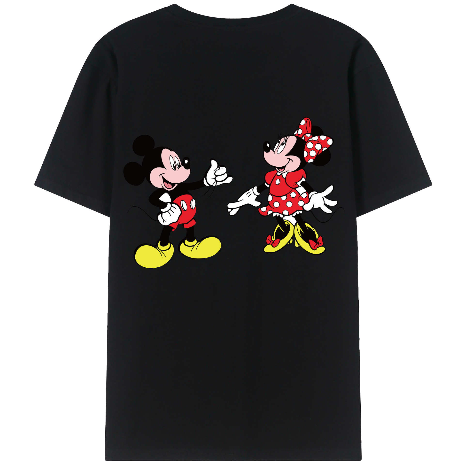 （画像用） ミッキーマウス Mickey Mouse レディース半袖Tシャツ(バックプリント)