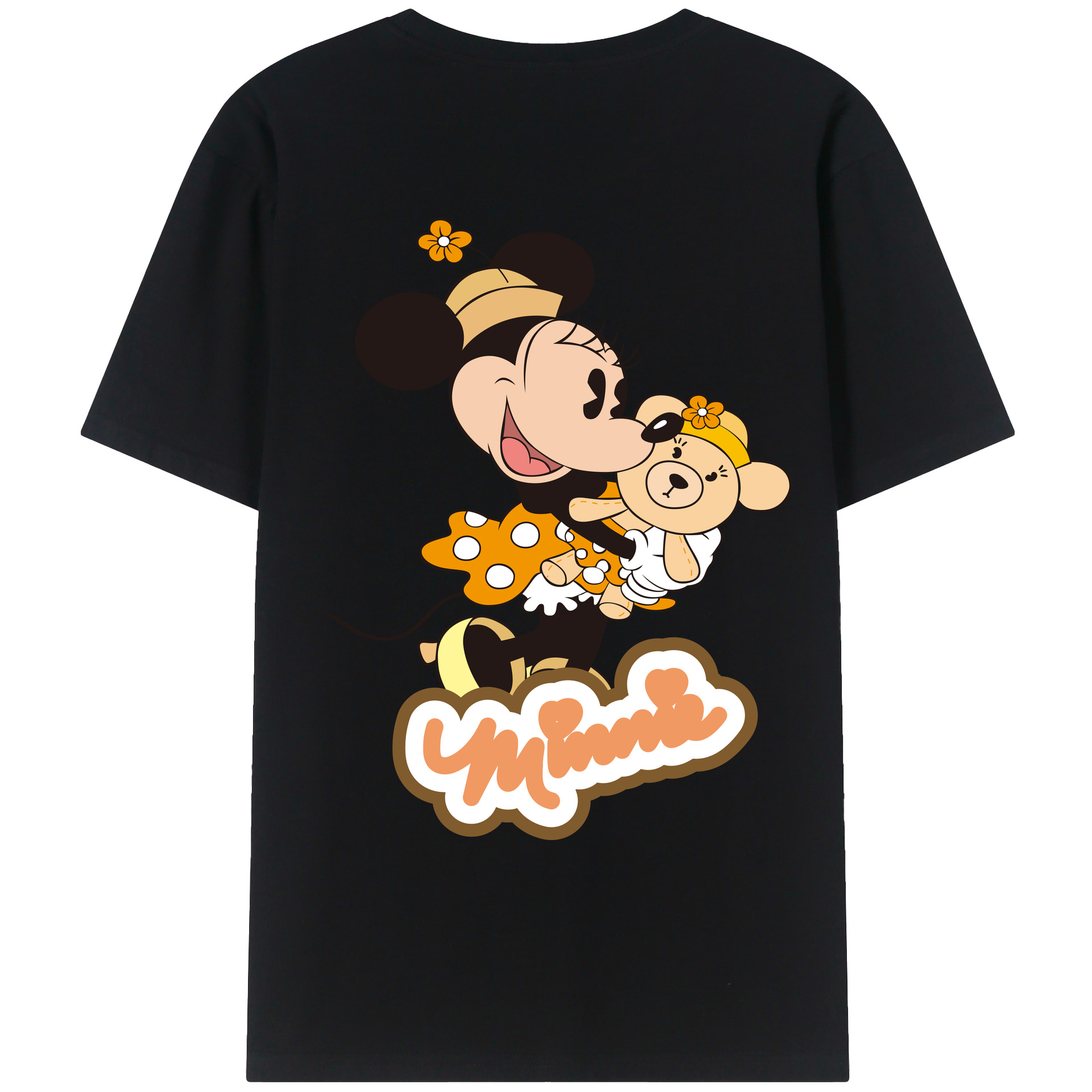 （画像用） ミッキーマウス Mickey Mouse レディース半袖Tシャツ(バックプリント)