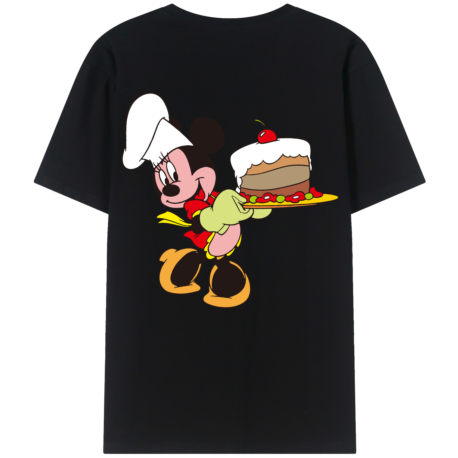 （画像用） ミッキーマウス Mickey Mouse レディース半袖Tシャツ(バックプリント)