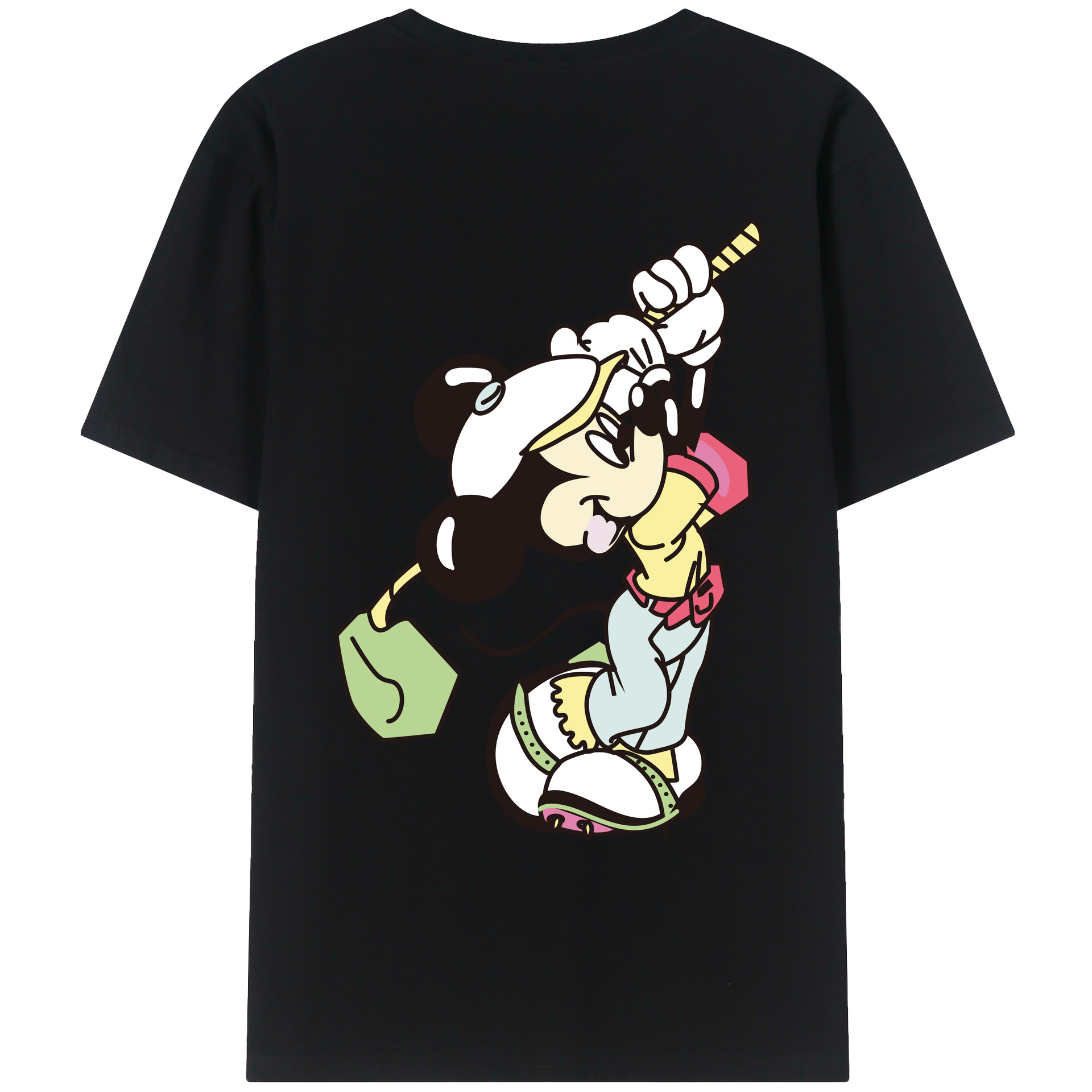 （画像用） ミッキーマウス Mickey Mouse レディース半袖Tシャツ(バックプリント)