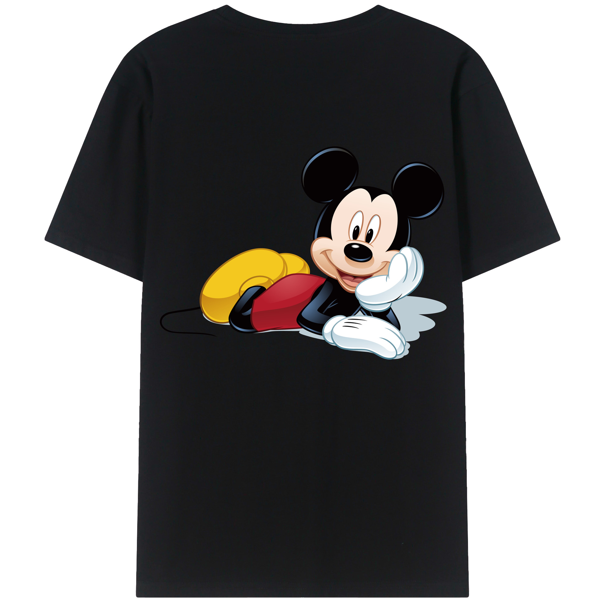 （画像用） ミッキーマウス Mickey Mouse レディース半袖Tシャツ(バックプリント)