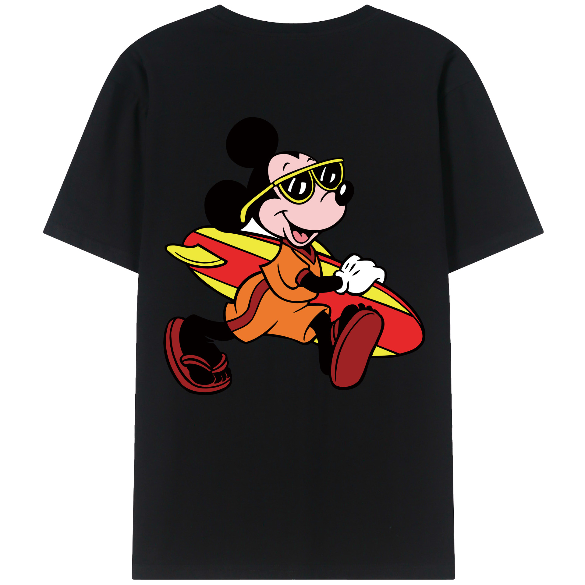 （画像用） ミッキーマウス Mickey Mouse レディース半袖Tシャツ(バックプリント)