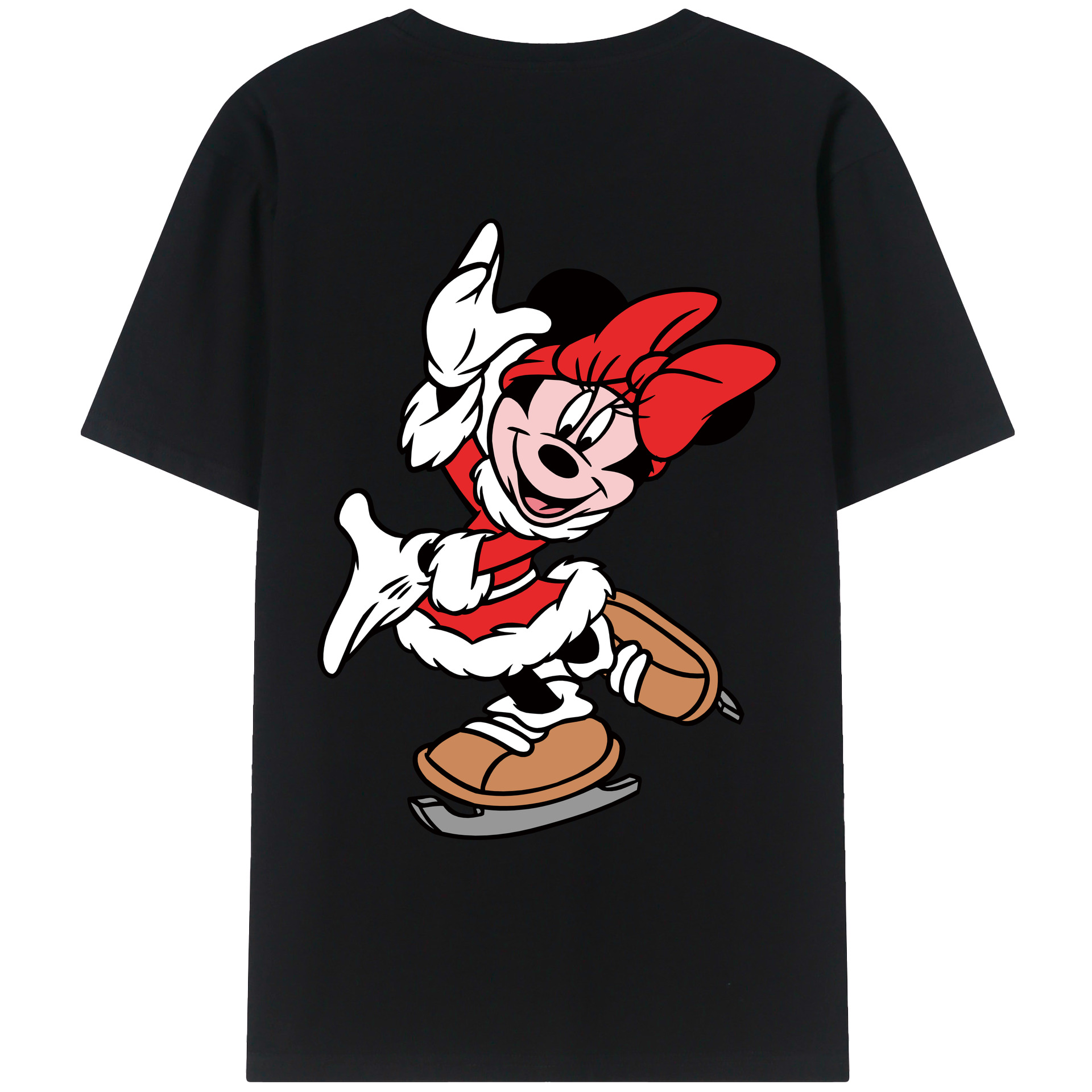 （画像用） ミッキーマウス Mickey Mouse レディース半袖Tシャツ(バックプリント)