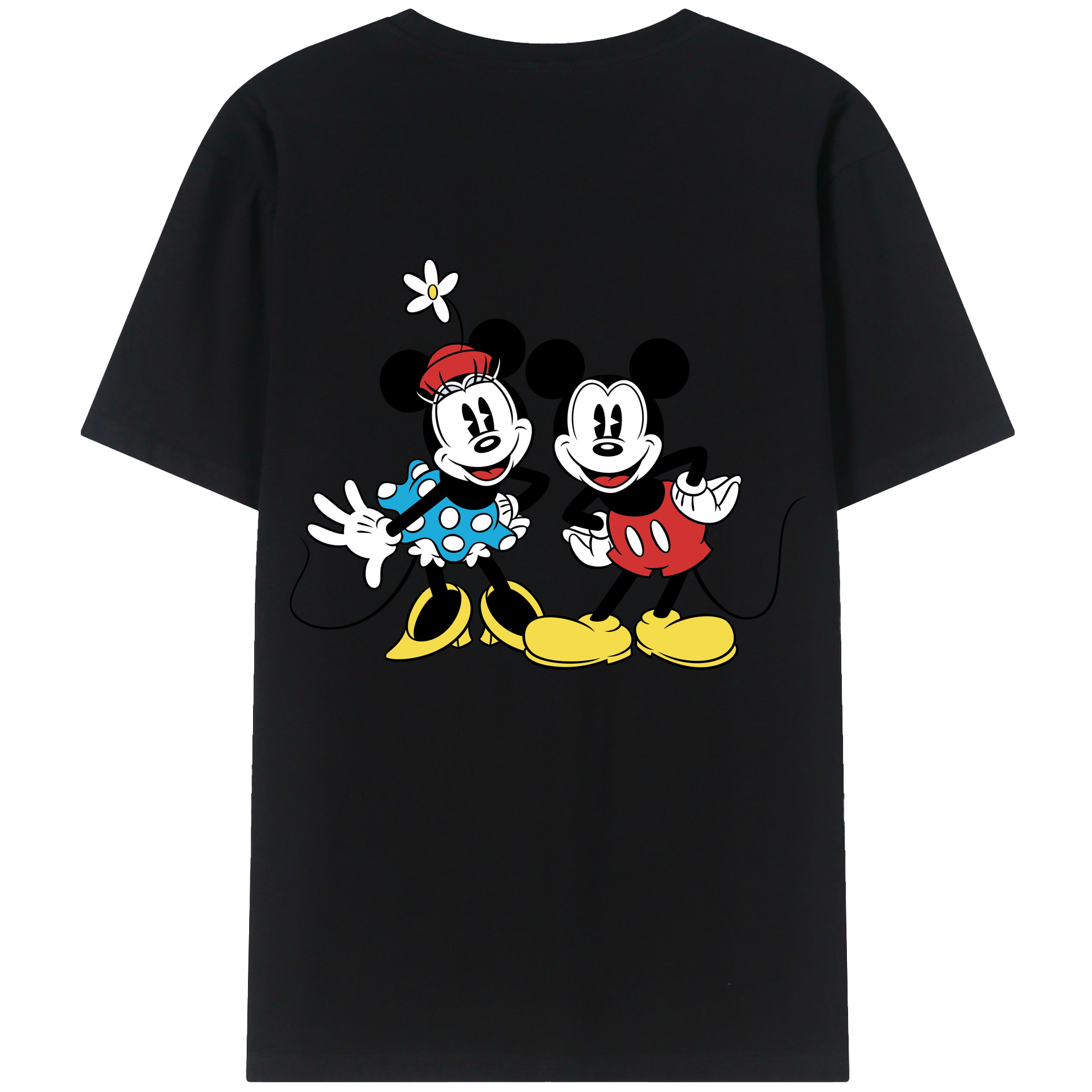 （画像用） ミッキーマウス Mickey Mouse レディース半袖Tシャツ(バックプリント)
