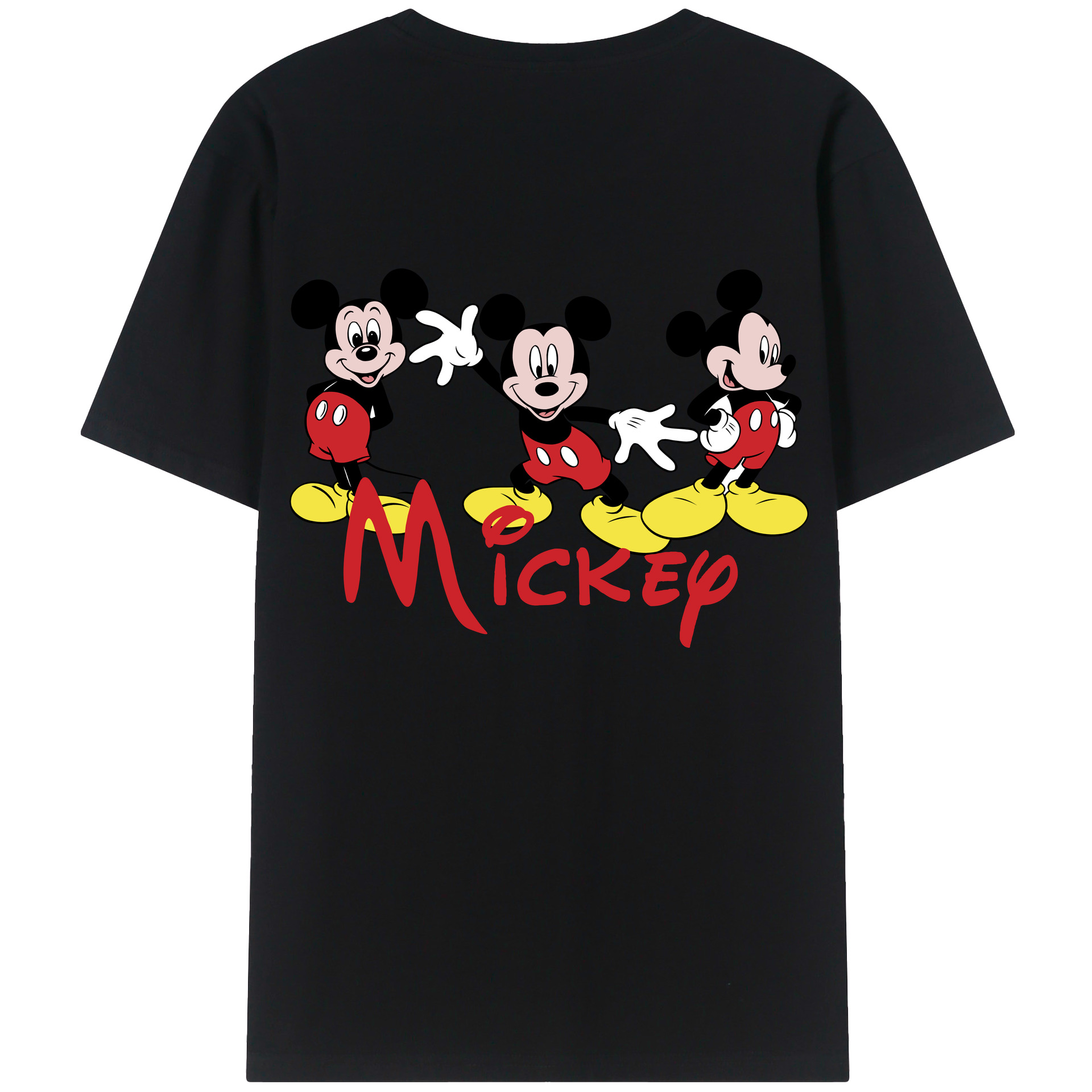 （画像用） ミッキーマウス Mickey Mouse レディース半袖Tシャツ(バックプリント)