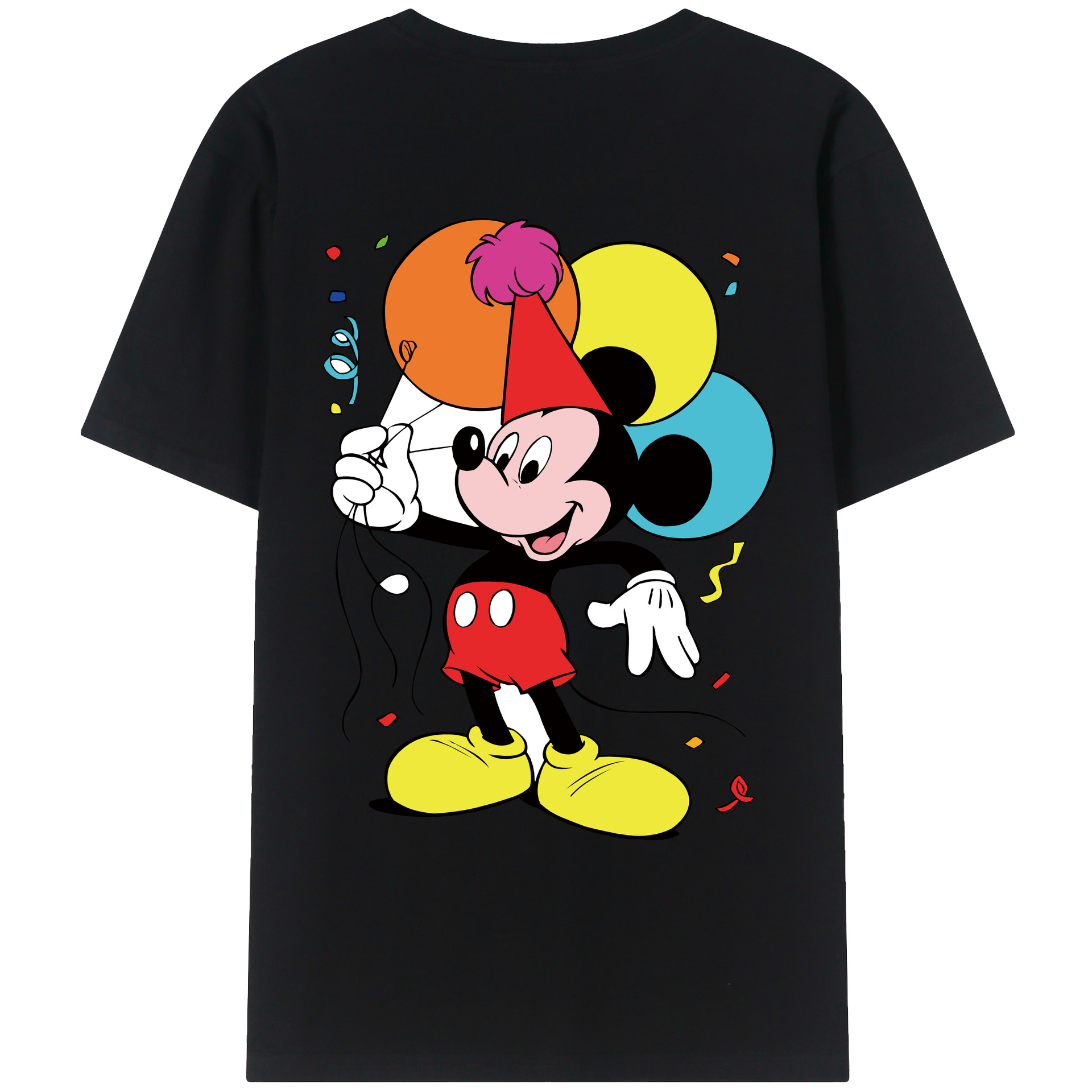 （画像用） ミッキーマウス Mickey Mouse レディース半袖Tシャツ(バックプリント)