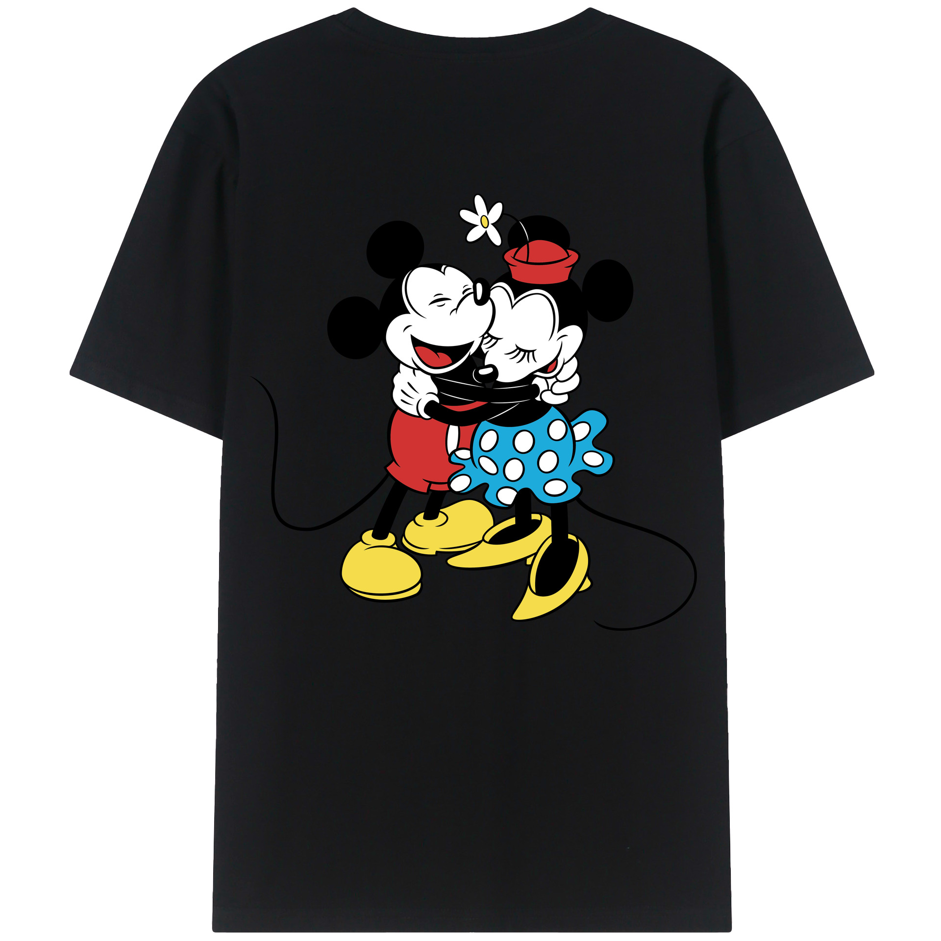 （画像用） ミッキーマウス Mickey Mouse レディース半袖Tシャツ(バックプリント)