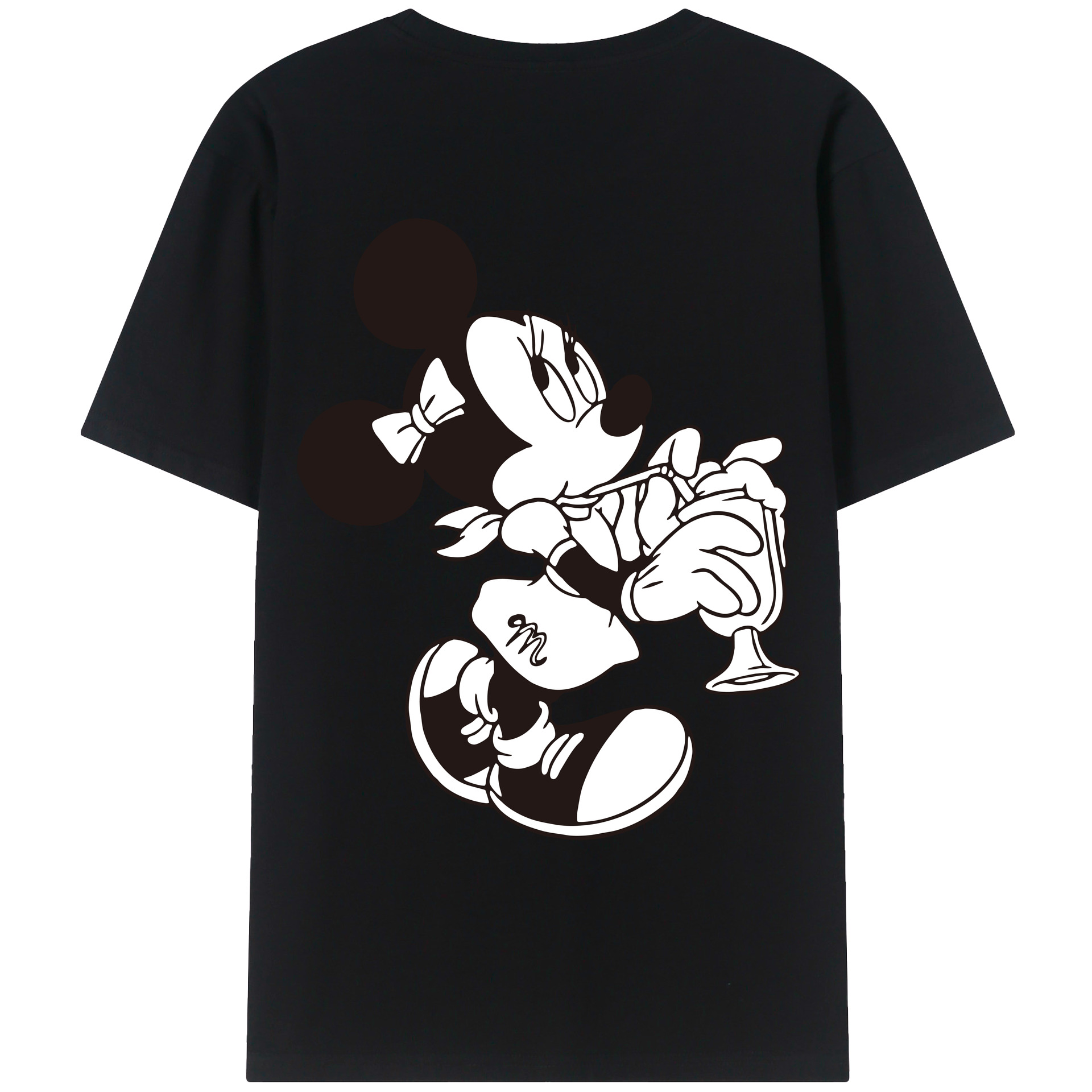 （画像用） ミッキーマウス Mickey Mouse レディース半袖Tシャツ(バックプリント)