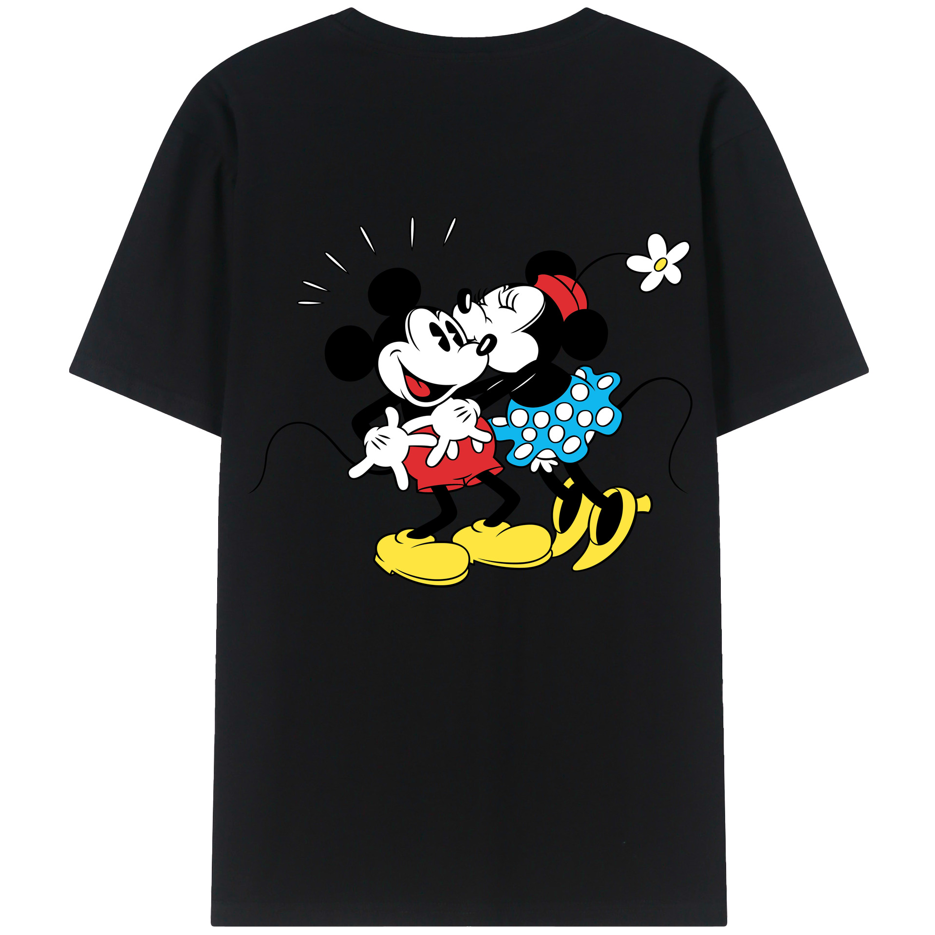 （画像用） ミッキーマウス Mickey Mouse レディース半袖Tシャツ(バックプリント)