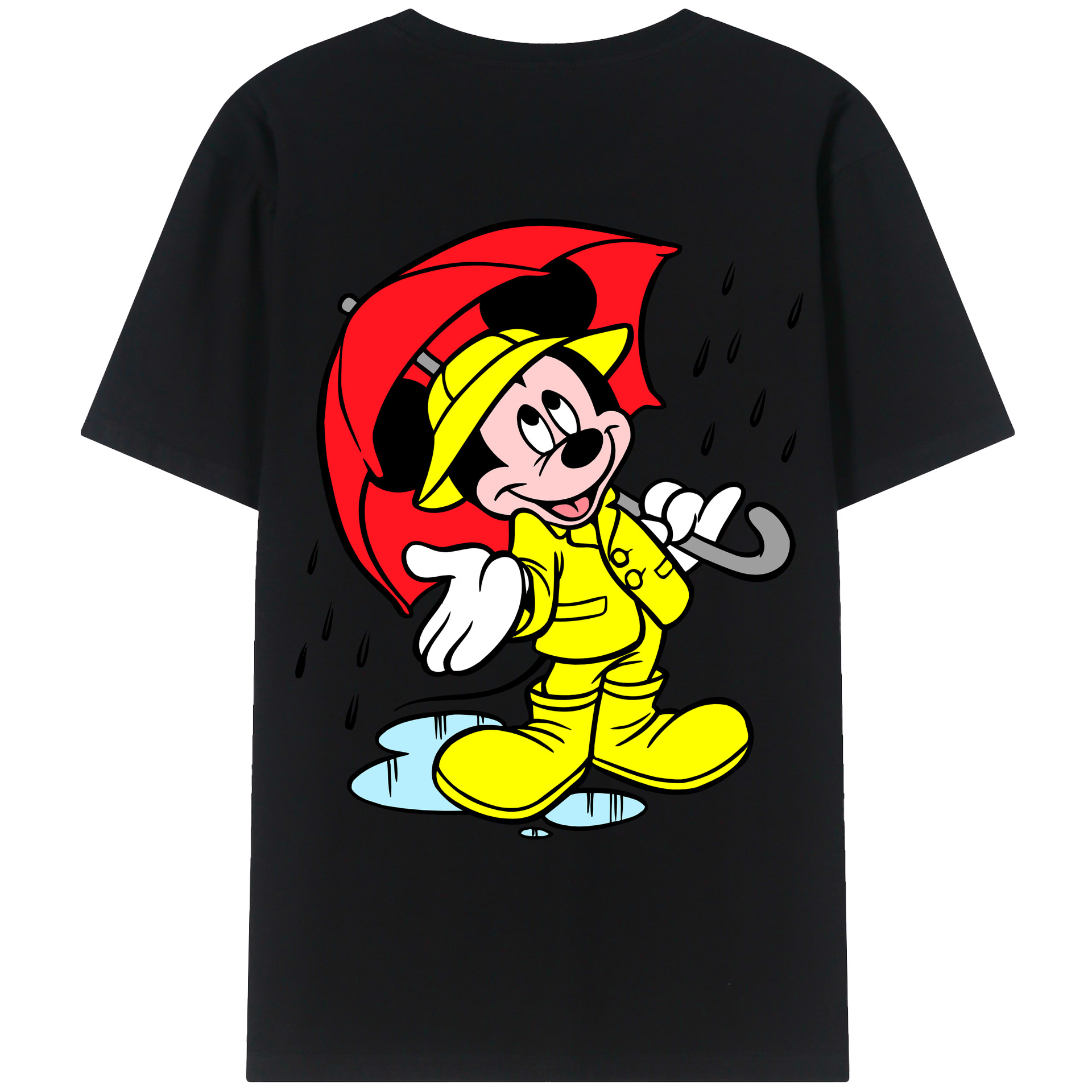 （画像用） ミッキーマウス Mickey Mouse レディース半袖Tシャツ(バックプリント)