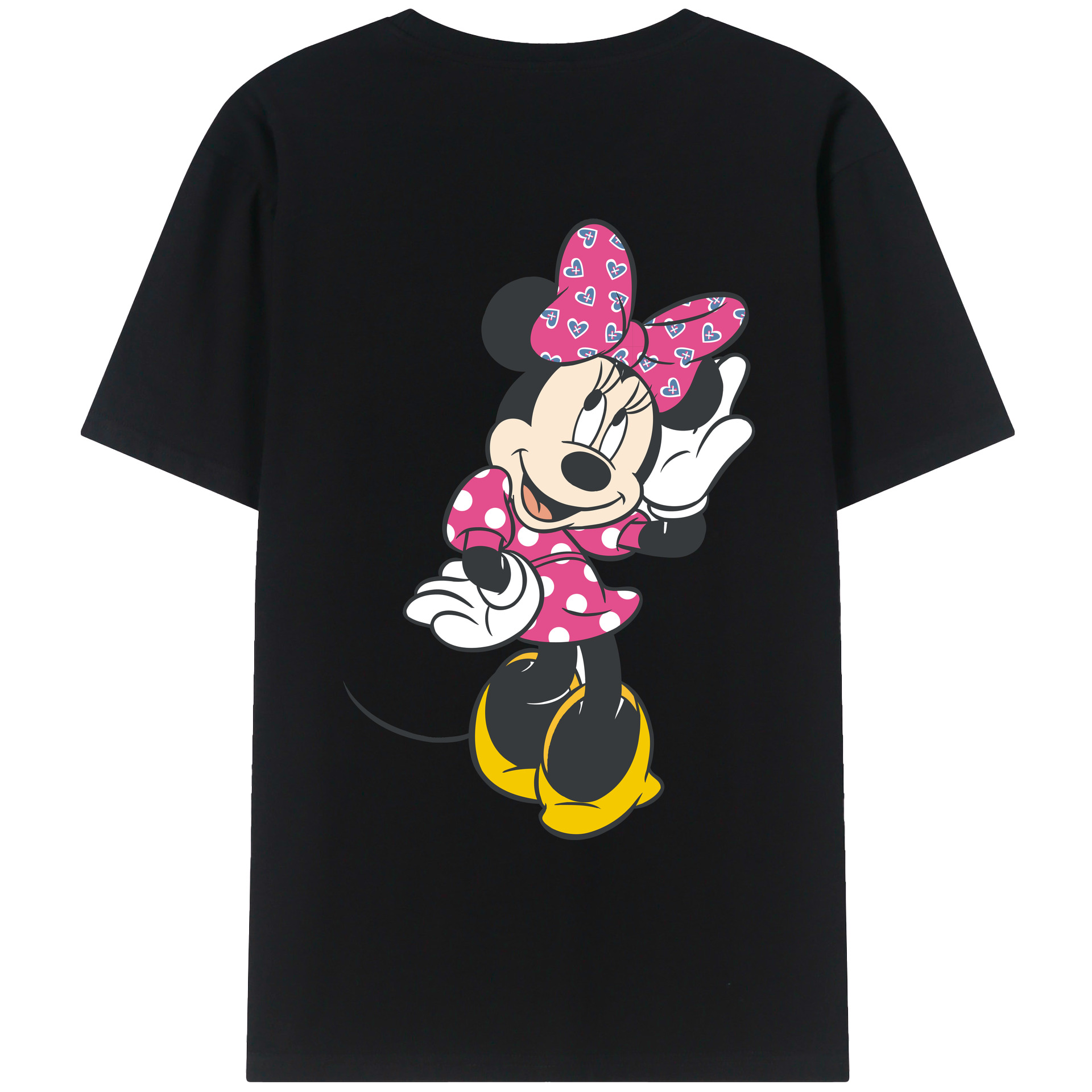 （画像用） ミッキーマウス Mickey Mouse レディース半袖Tシャツ(バックプリント)