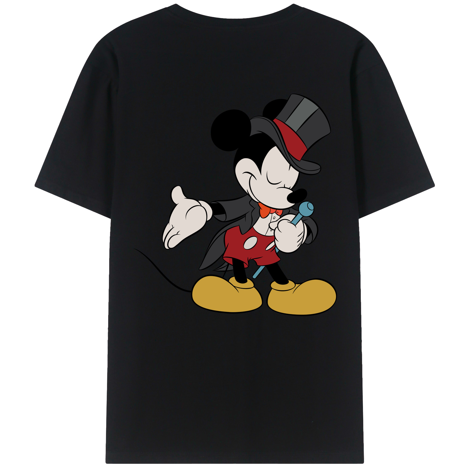 （画像用） ミッキーマウス Mickey Mouse レディース半袖Tシャツ(バックプリント)