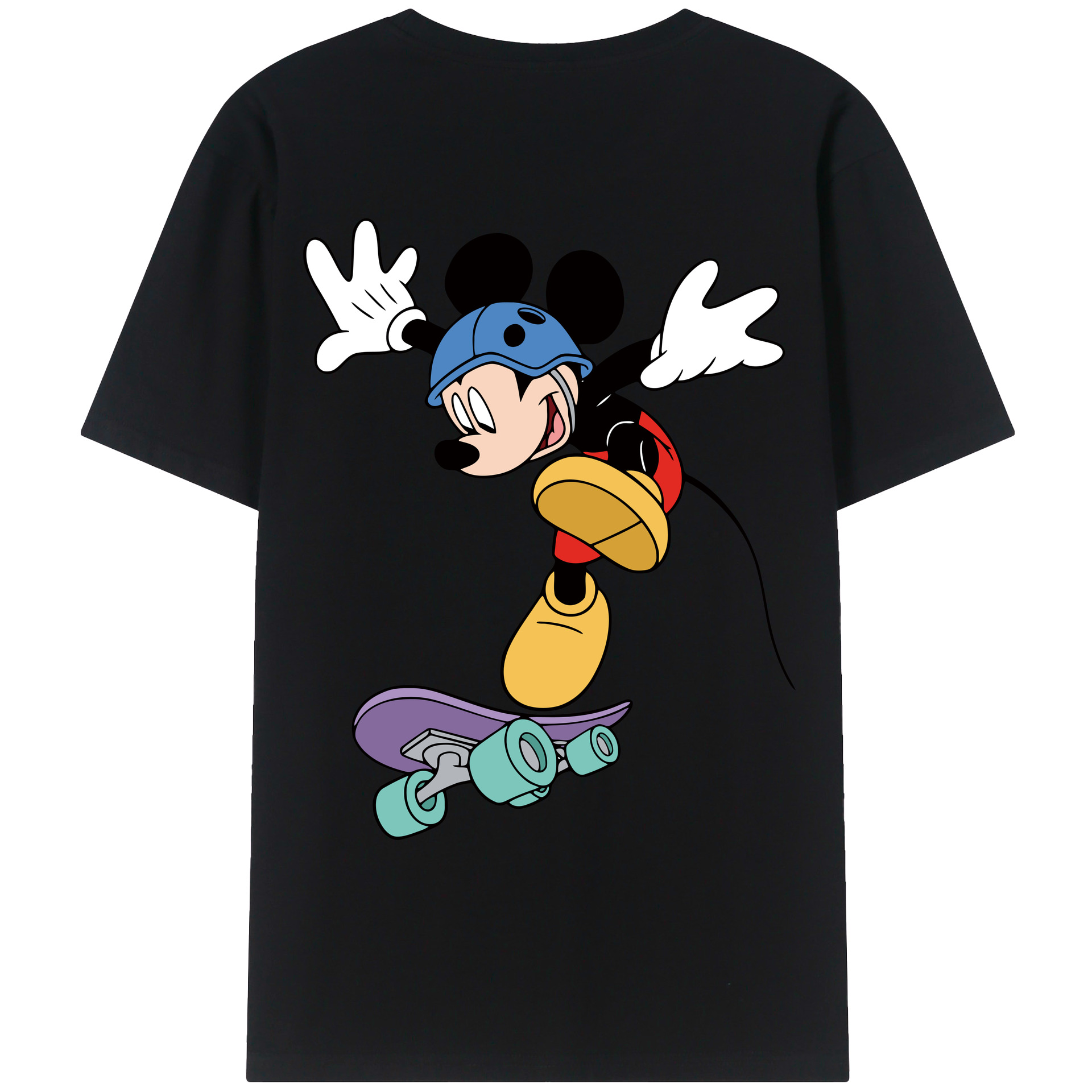 （画像用） ミッキーマウス Mickey Mouse レディース半袖Tシャツ(バックプリント)