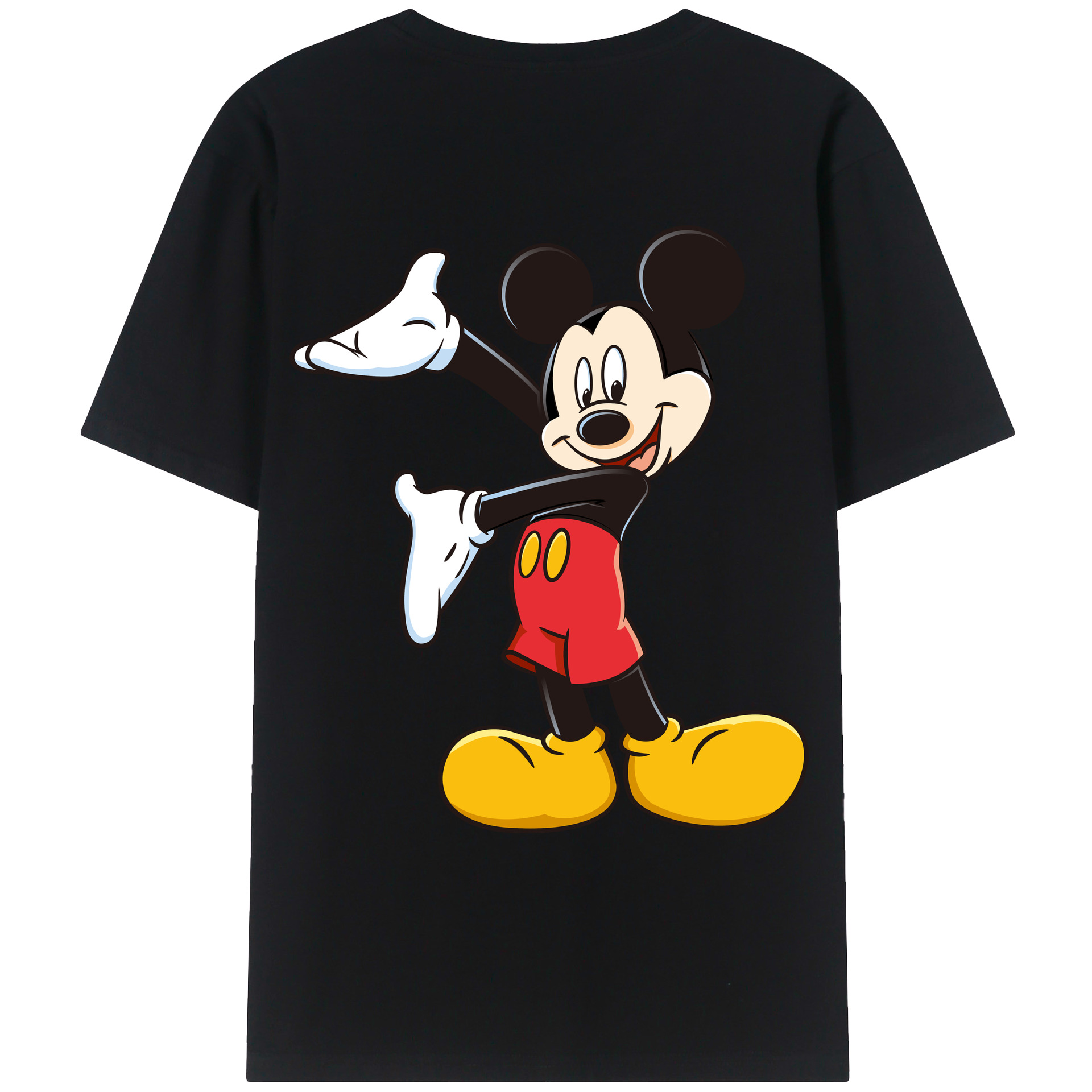 （画像用） ミッキーマウス Mickey Mouse レディース半袖Tシャツ(バックプリント)