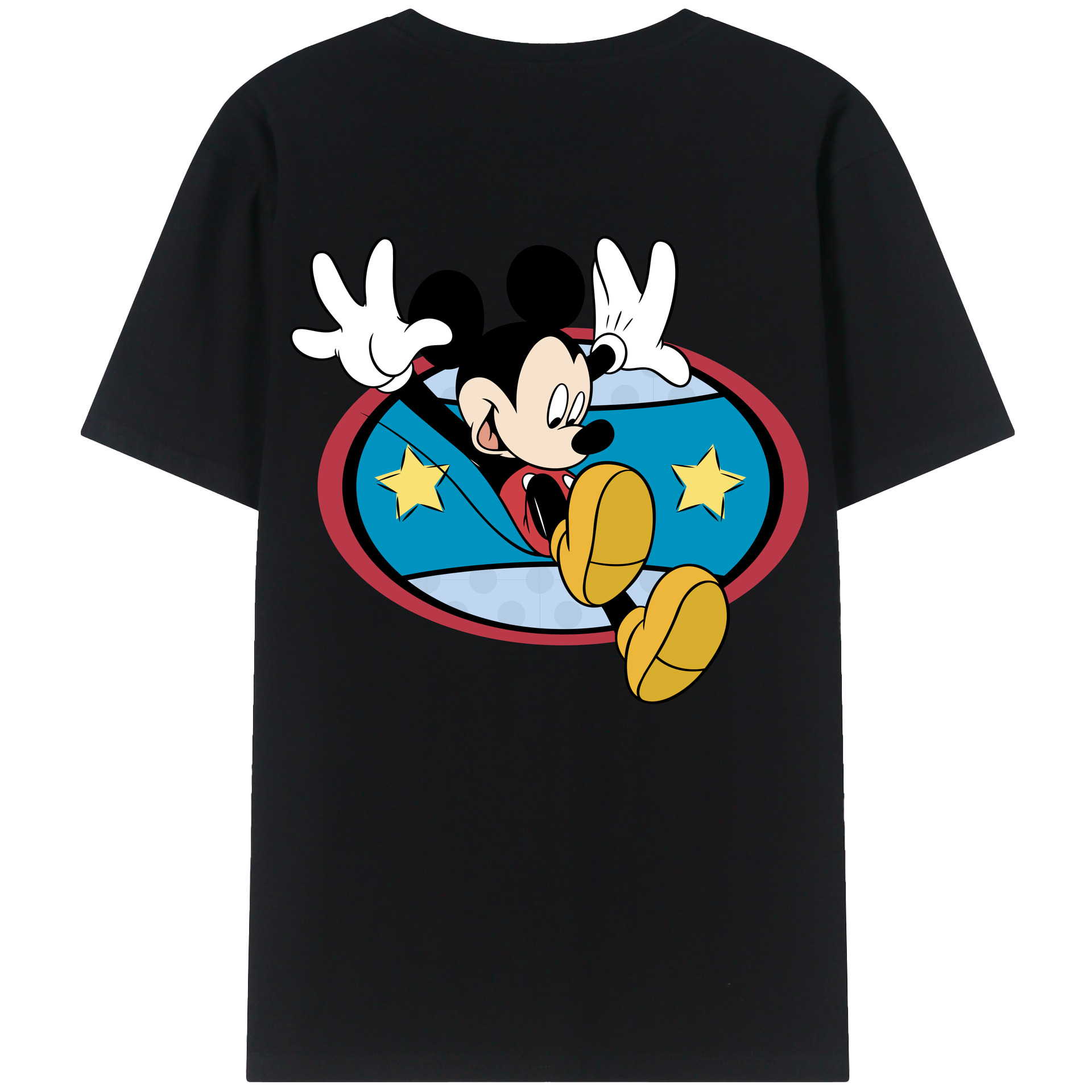 （画像用） ミッキーマウス Mickey Mouse レディース半袖Tシャツ(バックプリント)